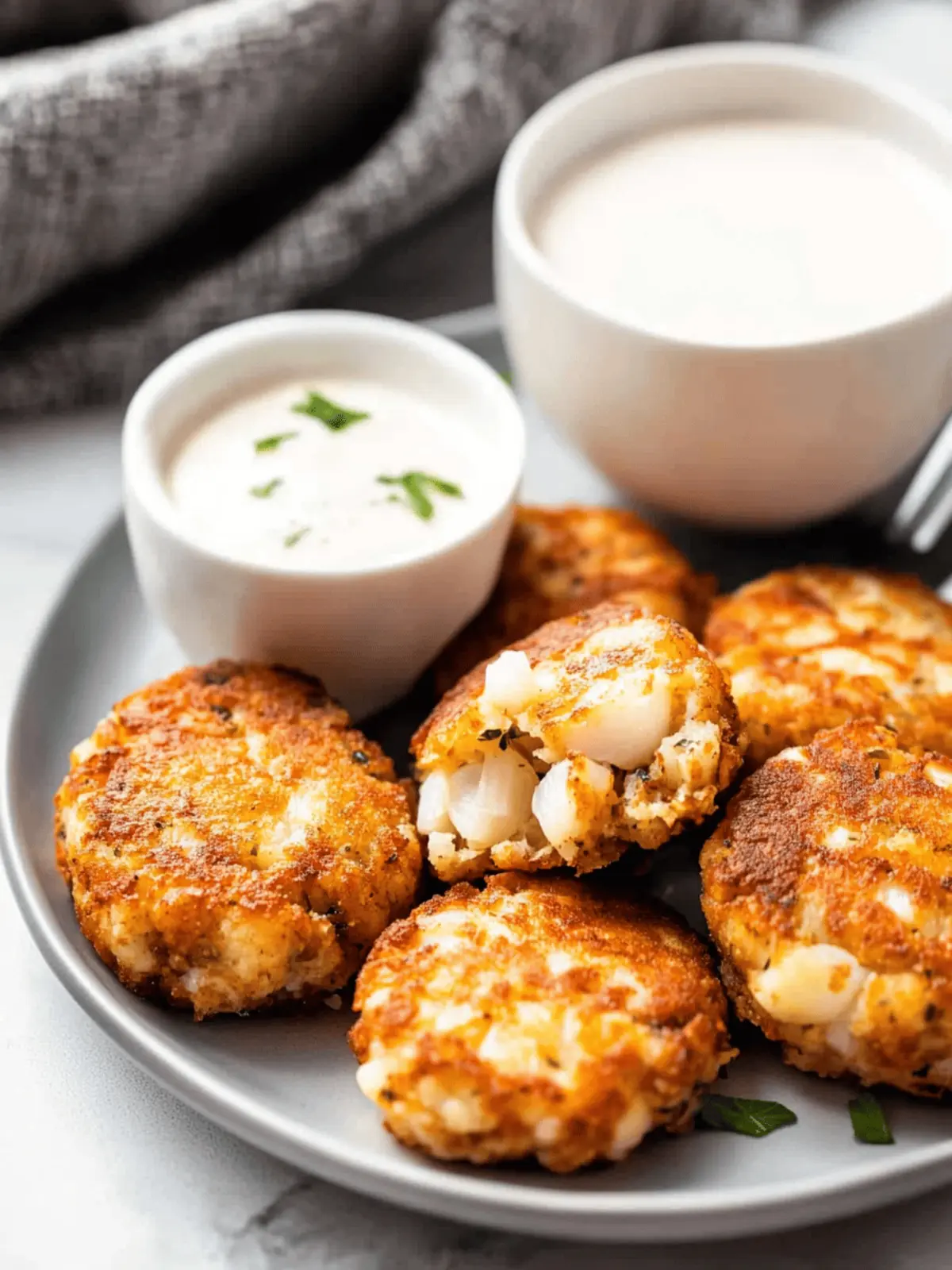 Zesty Cod Cakes with Lemon and Garlic for a Flavor Boost 3 Cod Cakes with Lemon and Garlic