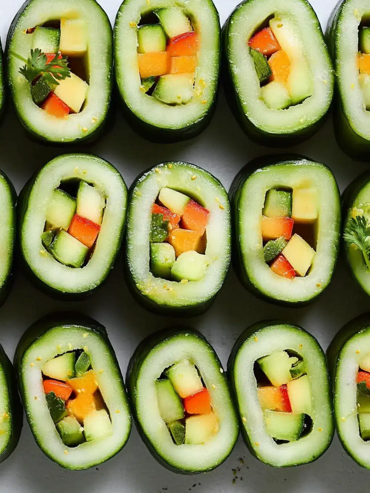 Easy Cucumber Sushi Rolls: Fresh, Fun, and No-Cook Delights 3 Cucumber Sushi