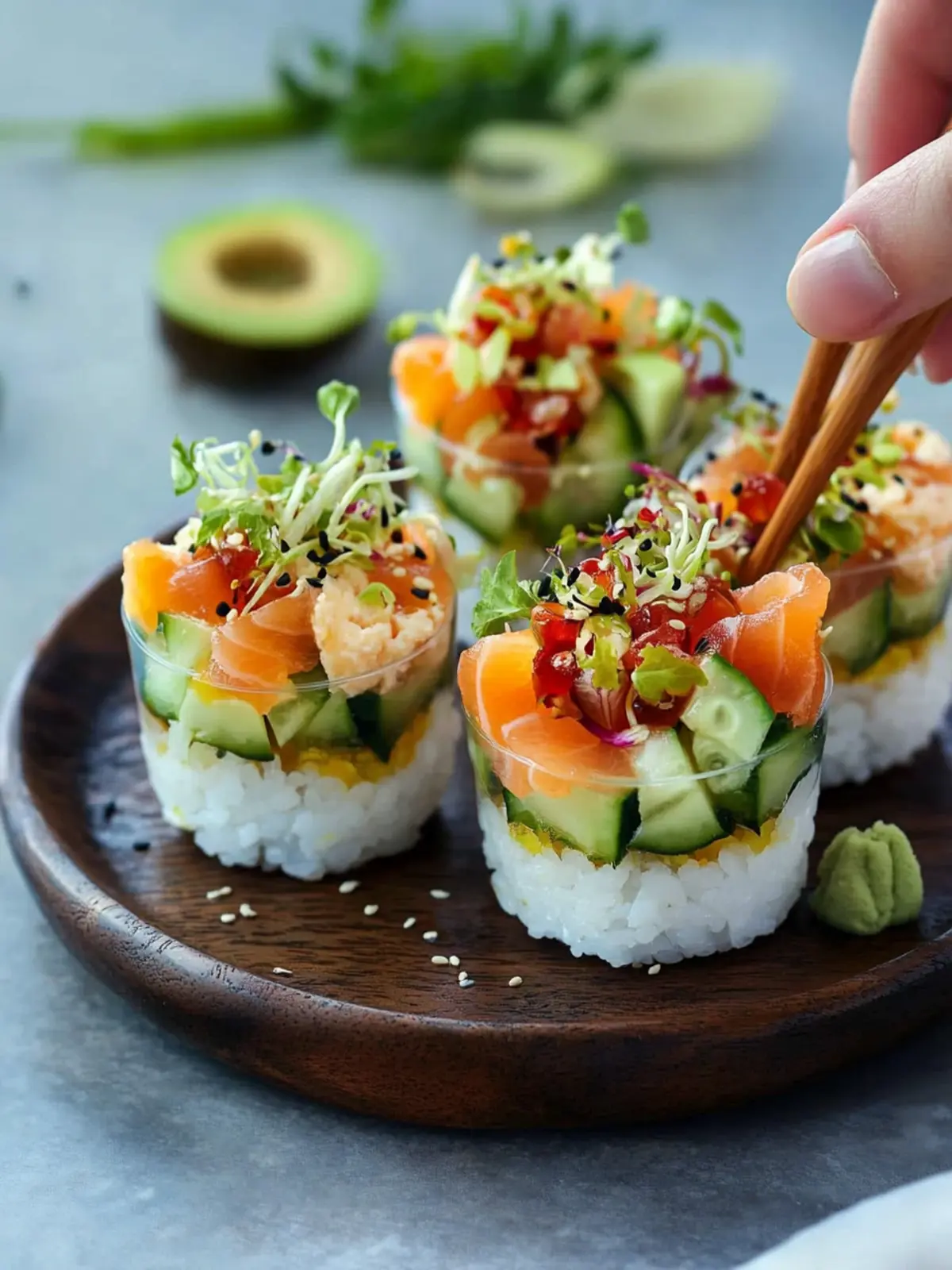 Customize Your Sushi Cups for a Fun, No-Bake Delight 3 Sushi Cups