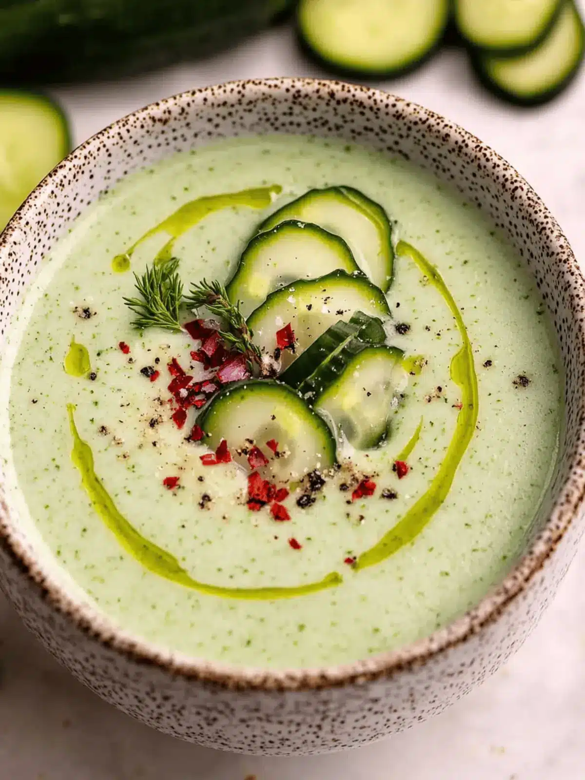 Chill with Cold Cucumber Soup: Easy, Healthy Summer Delight 3 Chill with Cold Cucumber Soup: Easy, Healthy Summer Delight
