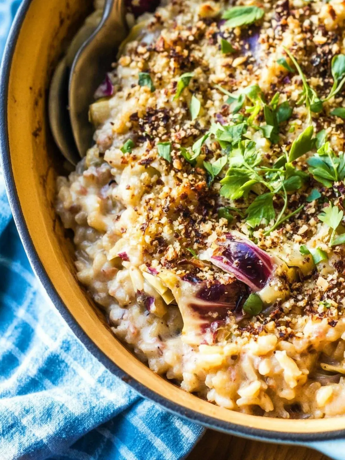 Baked Artichoke Risotto with Radicchio: A Cozy Comfort Dish 4 Baked Artichoke Risotto with Radicchio