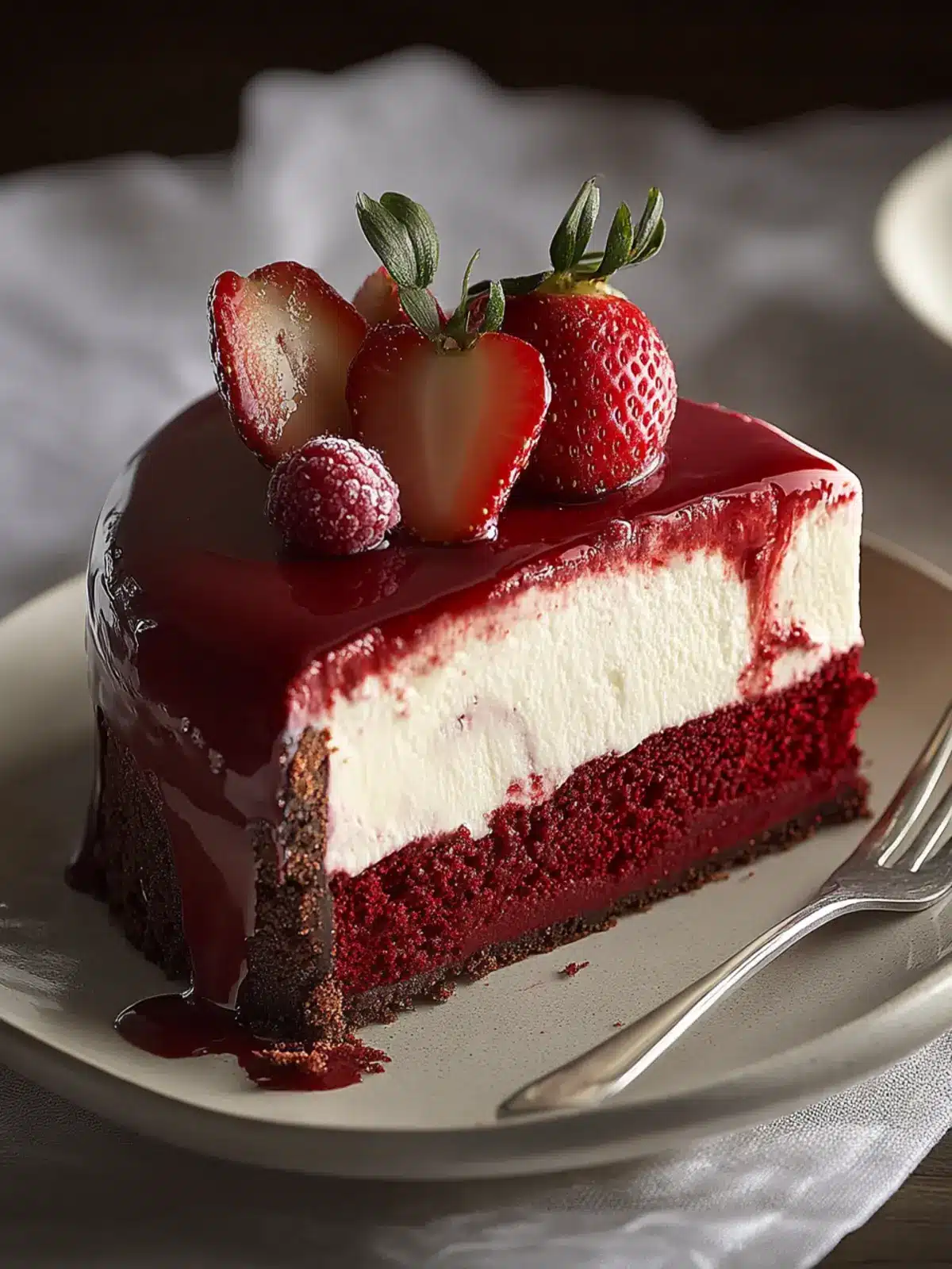 Red Velvet Strawberry Cheesecake Delight for Sweet Celebrations 2 Red Velvet Strawberry Cheesecake Delight