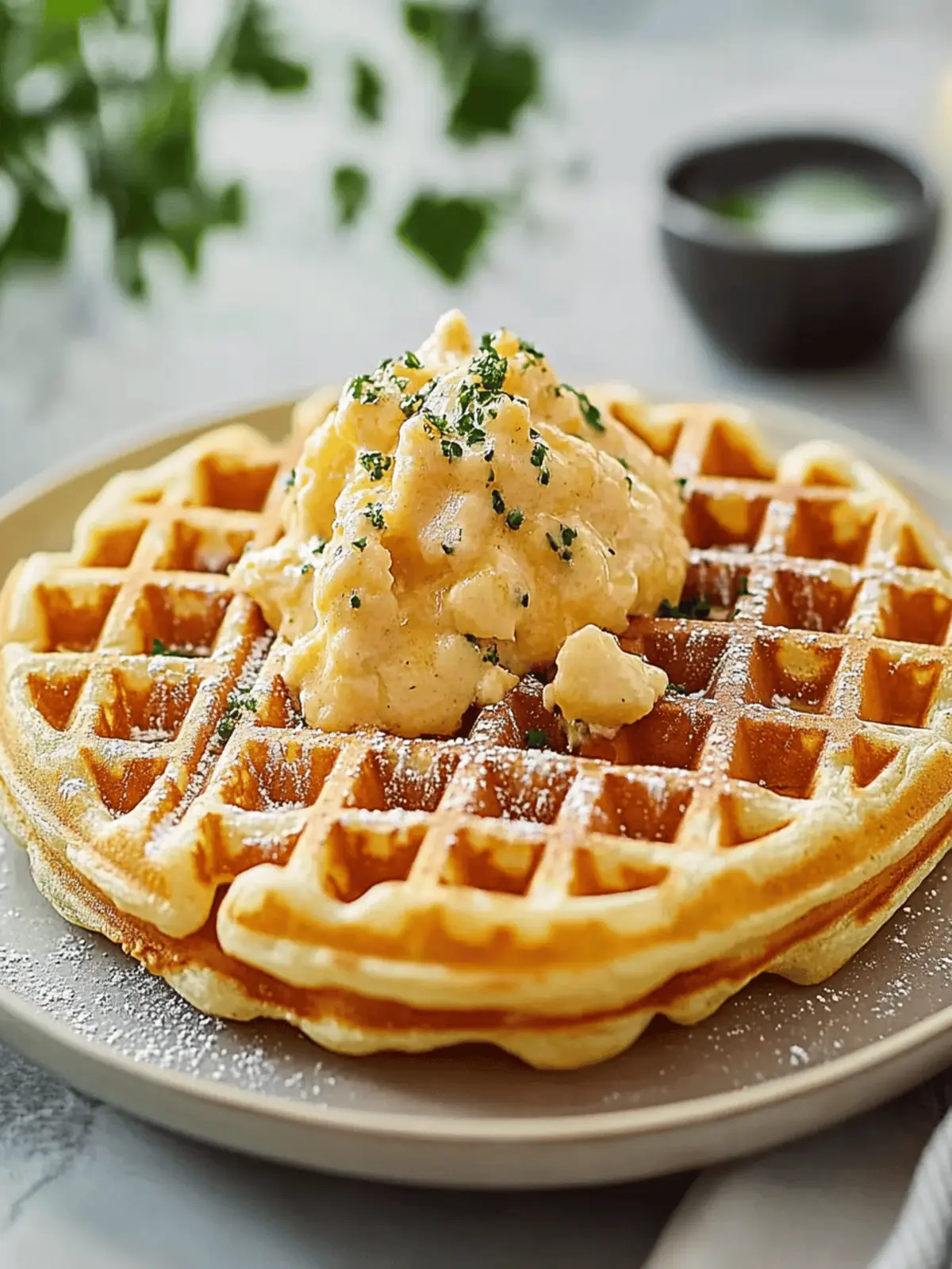 Cheesy Garlic Waffles: A Savory Twist for Your Breakfast Table 4 Cheesy Garlic Waffles: A Savory Twist