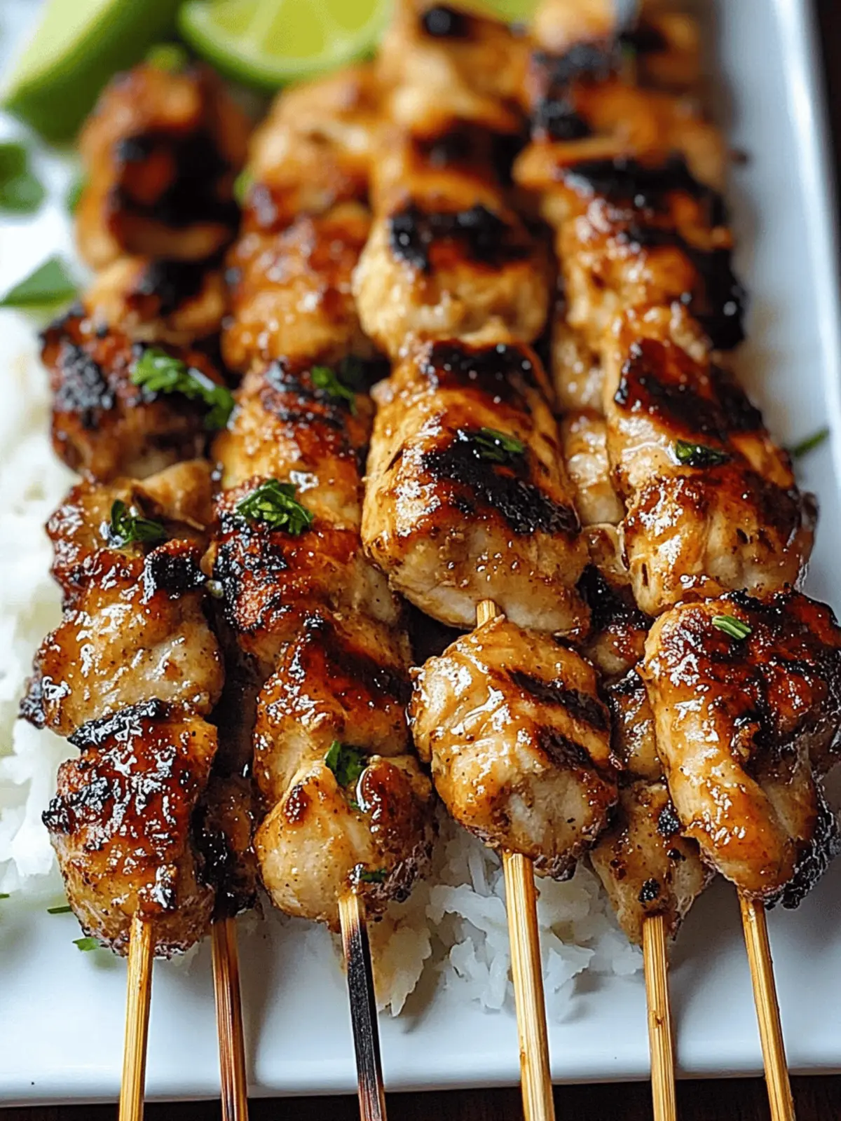 Savor Juicy Coconut-Lime Chicken Skewers for Summer Grilling 2 Juicy Coconut-Lime Chicken Skewers