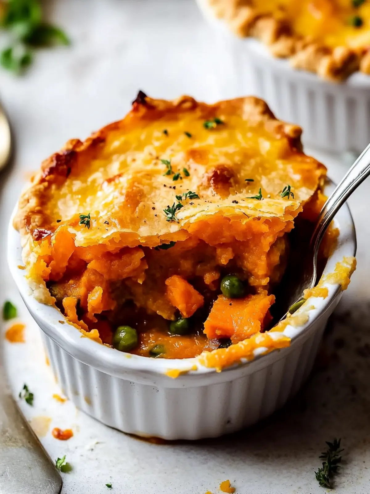 Turkey Pot Pie with Sweet Potato Topping for Cozy Nights 4 Turkey Pot Pie with Sweet Potato Topping