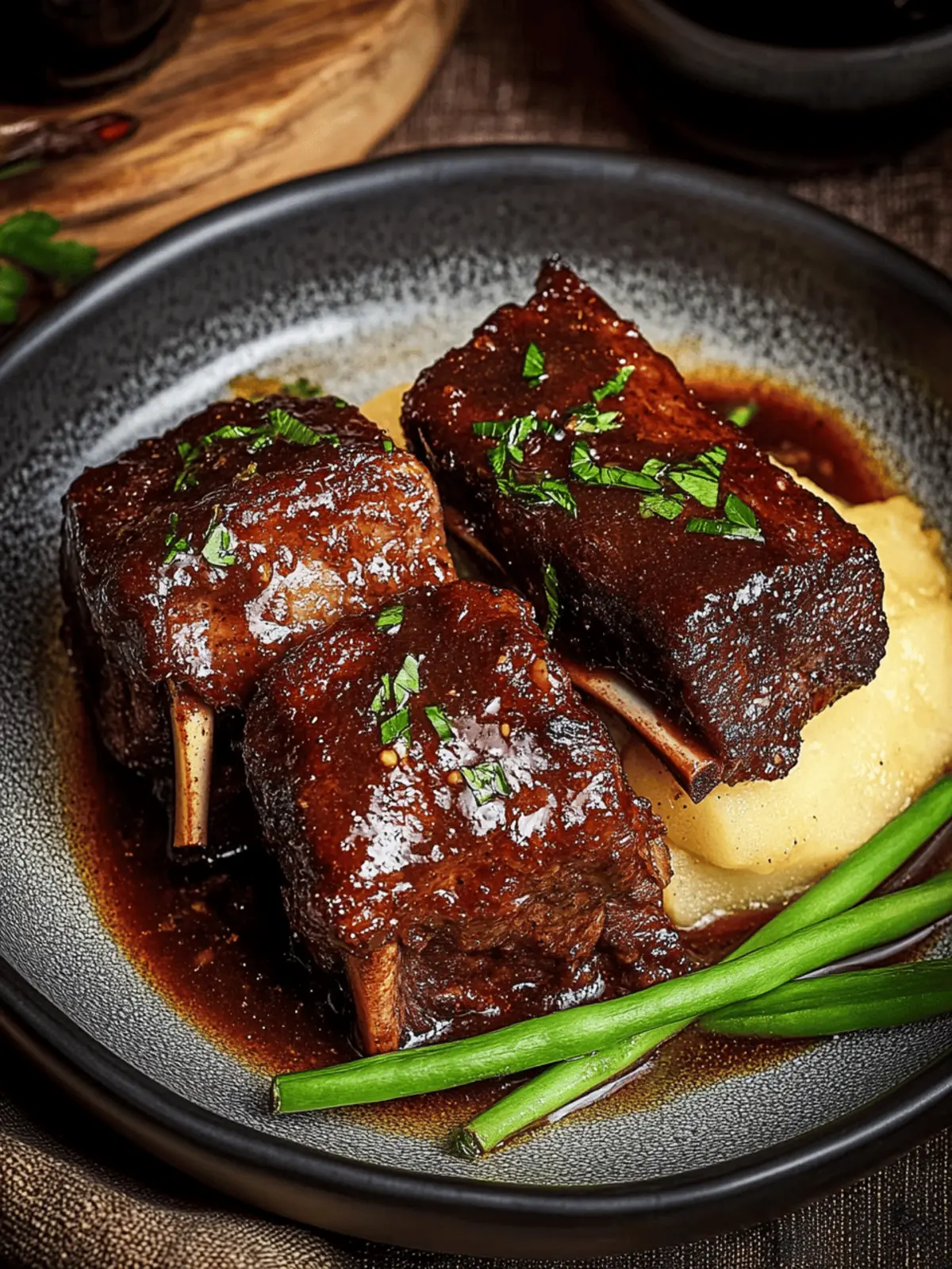 Savory Slow Cooked Beef Short Ribs in Soy Apple Sauce Delight 4 Slow Cooked Beef Short Ribs in Soy Apple Sauce