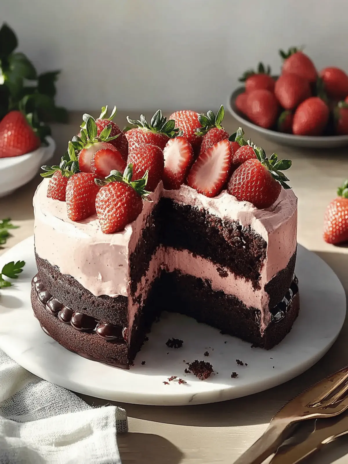Decadent Strawberry Chocolate Cake: Easy Recipe for Joy 3 Strawberry Chocolate Cake: A Decadent & Easy Dessert