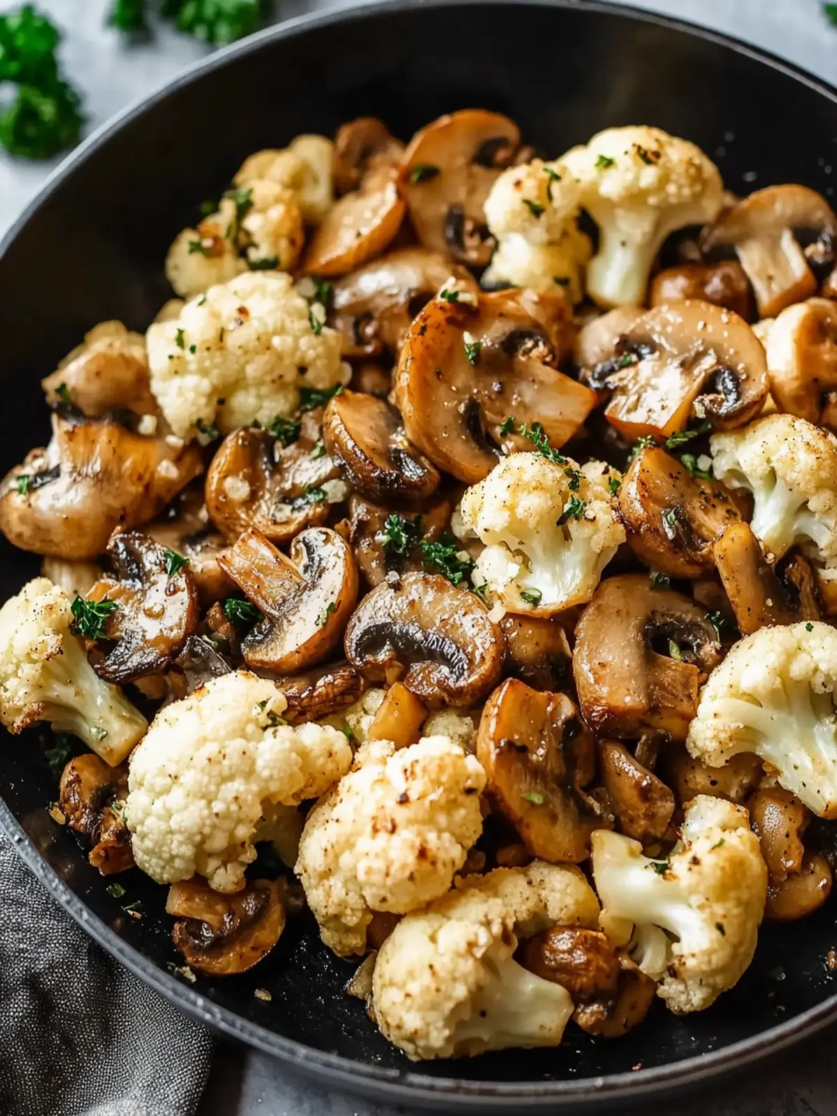 Garlic Mushrooms Cauliflower Skillet: Your New Favorite Side Dish 3 Garlic Mushrooms Cauliflower Skillet
