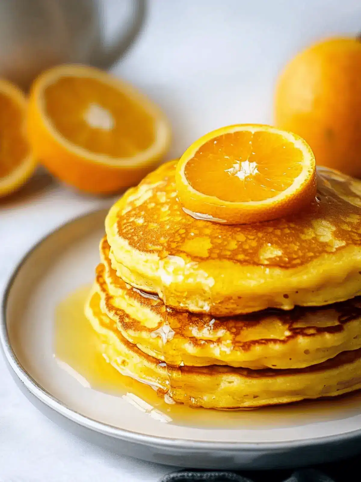 Fluffy Orange Pancakes with Creamy Citrus Syrup Delight 4 Orange Pancakes