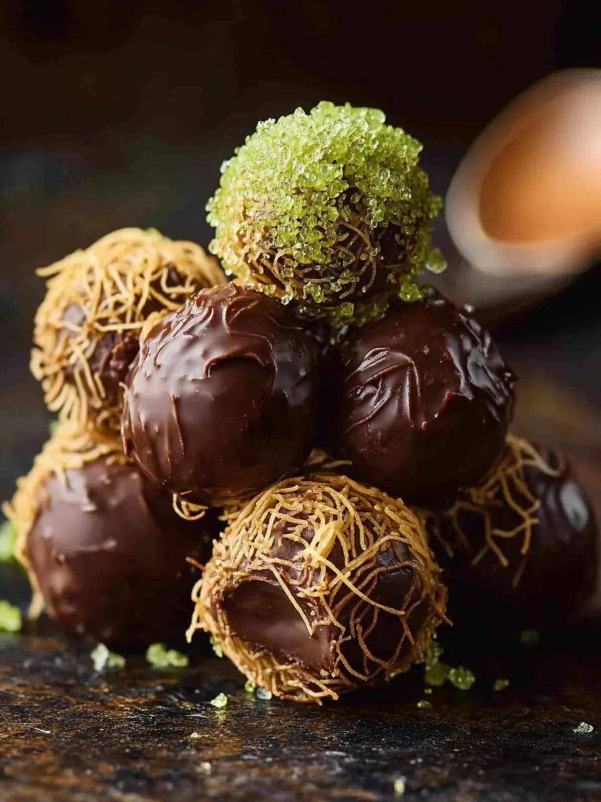 Delicious Dubai Chocolate Balls to Wow Your Guests 2 Dubai Chocolate Balls