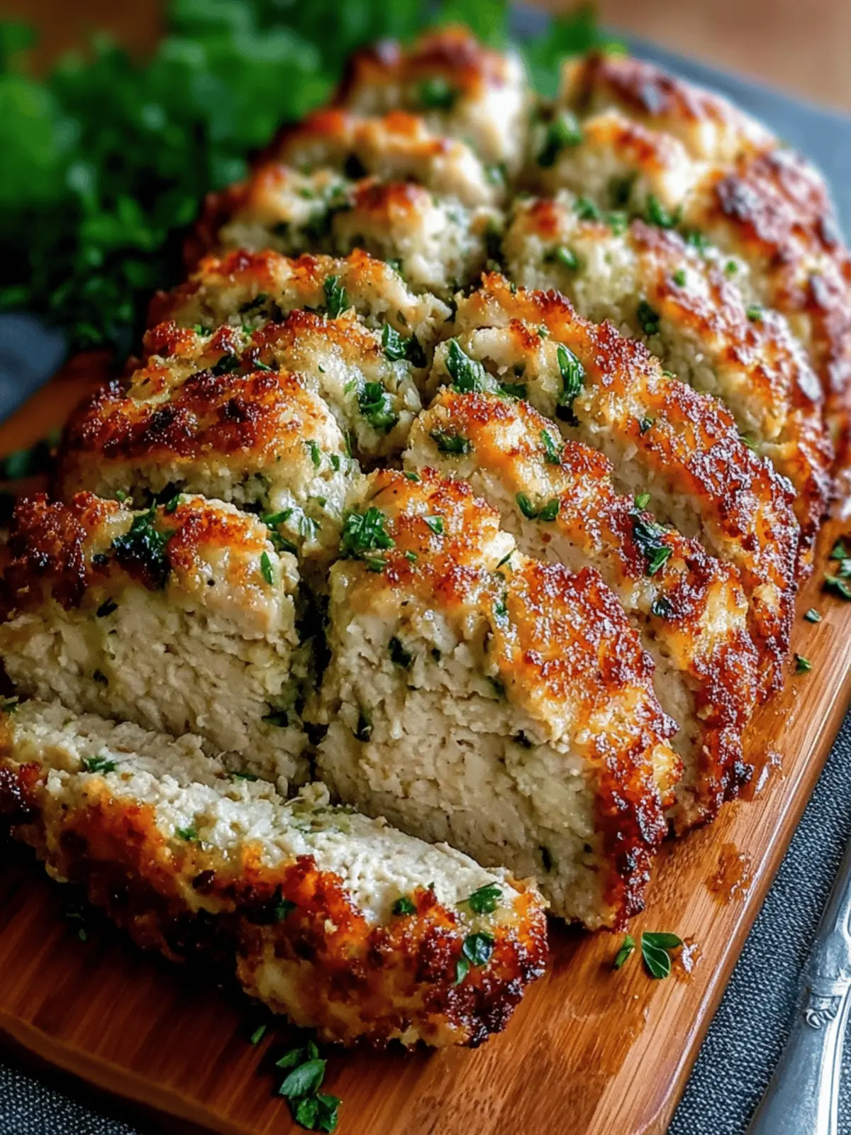 Savory Parmesan Chicken Meatloaf with Melty Mozzarella Center 4 Parmesan Chicken Meatloaf