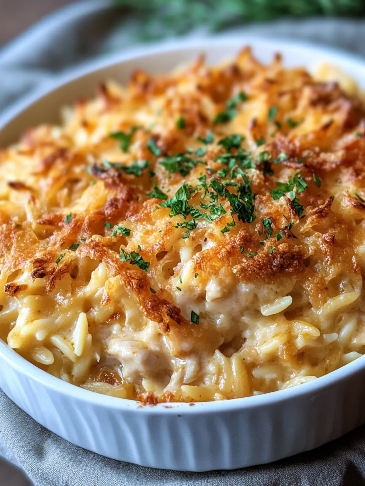 French Onion Chicken Orzo Casserole for Cozy Weeknight Dinners 3 French Onion Chicken Orzo Casserole