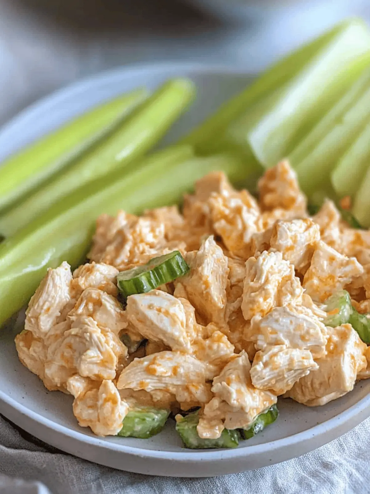 High Protein Buffalo Chicken Salad That's Healthy & Easy 4 High Protein Buffalo Chicken Salad (Healthy, Easy)