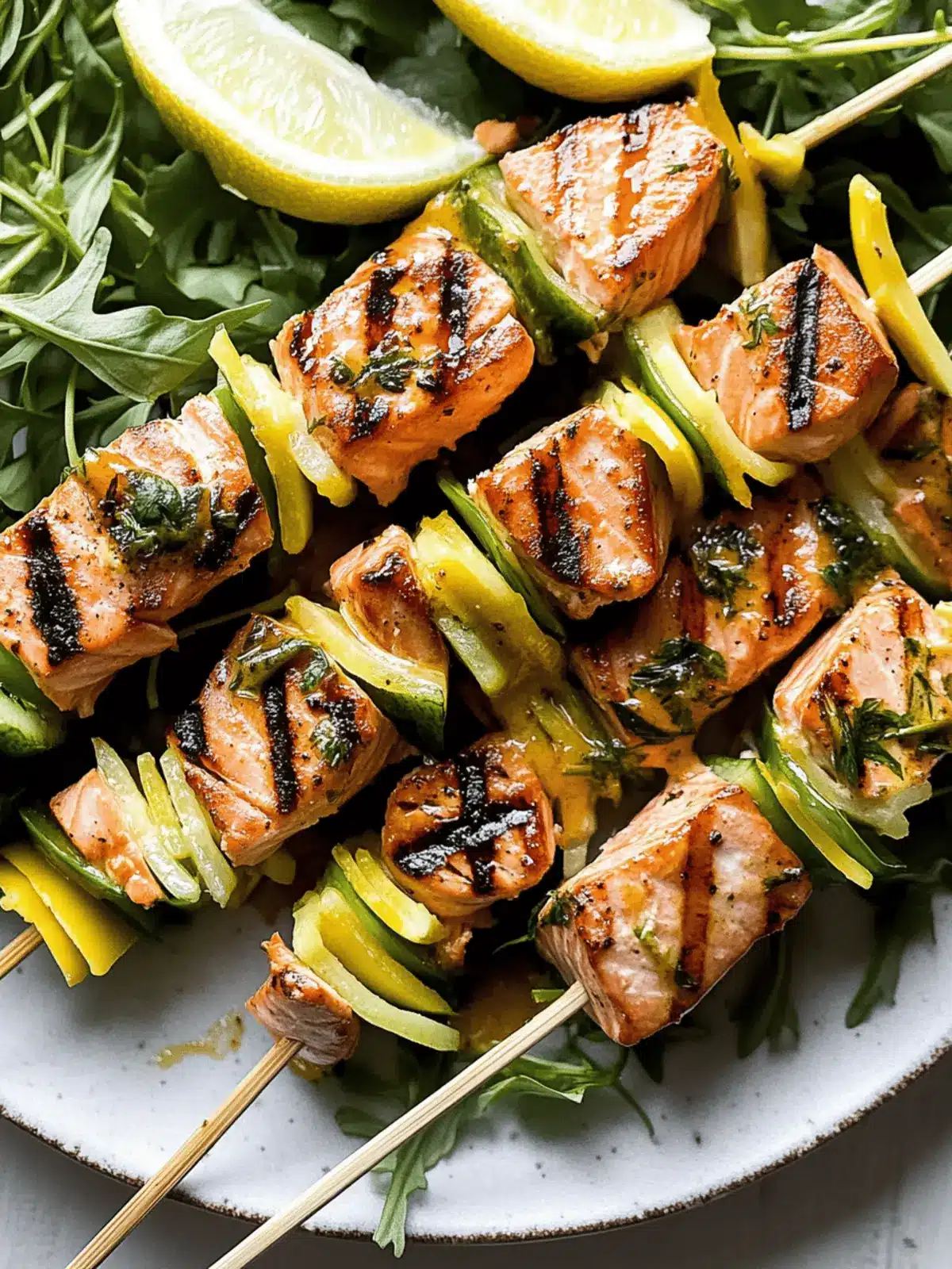 Flavorful Grilled Salmon Skewers Ready in 30 Minutes 2 Grilled Salmon Skewers