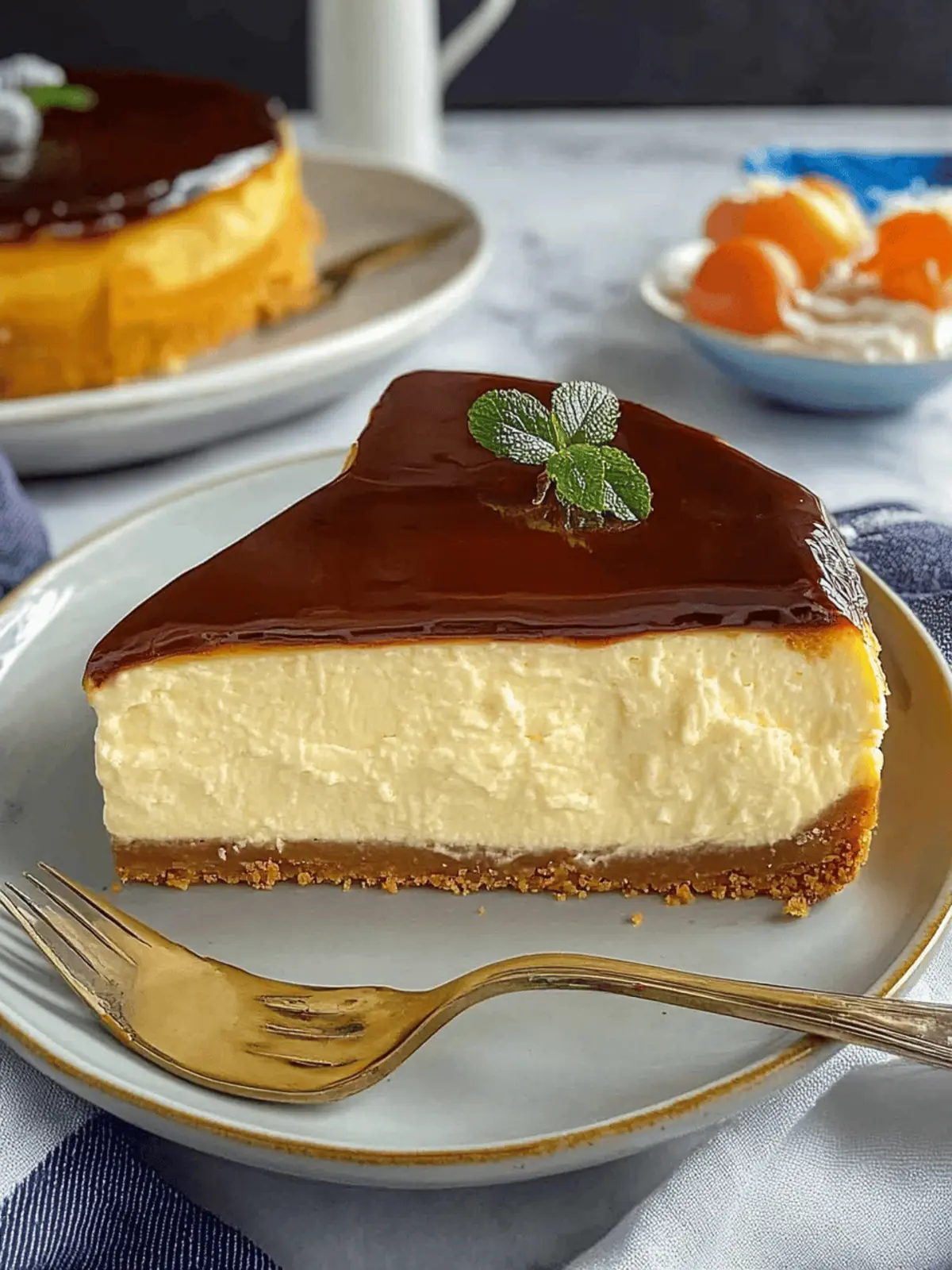 Creamy New York Style Baked Cheesecake with Chocolate Bliss 2 New York Style Baked Cheesecake