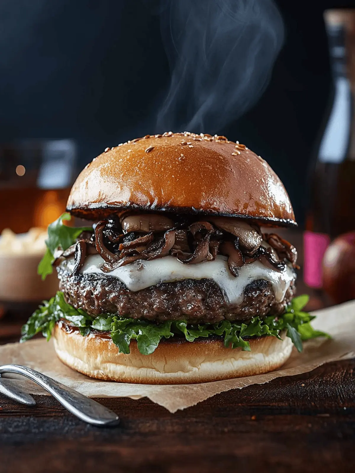 Gourmet Burger with Wild Mushrooms That Will Wow Your Guests 2 Gourmet Burger with Wild Mushrooms