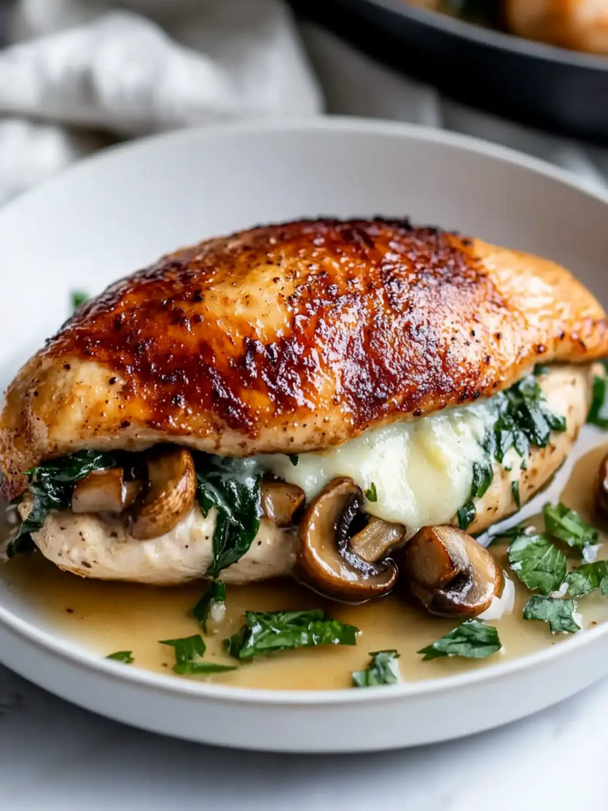 Mushroom Stuffed Chicken Breast: Your Quick Keto Dinner Fix 4 Mushroom Stuffed Chicken Breast
