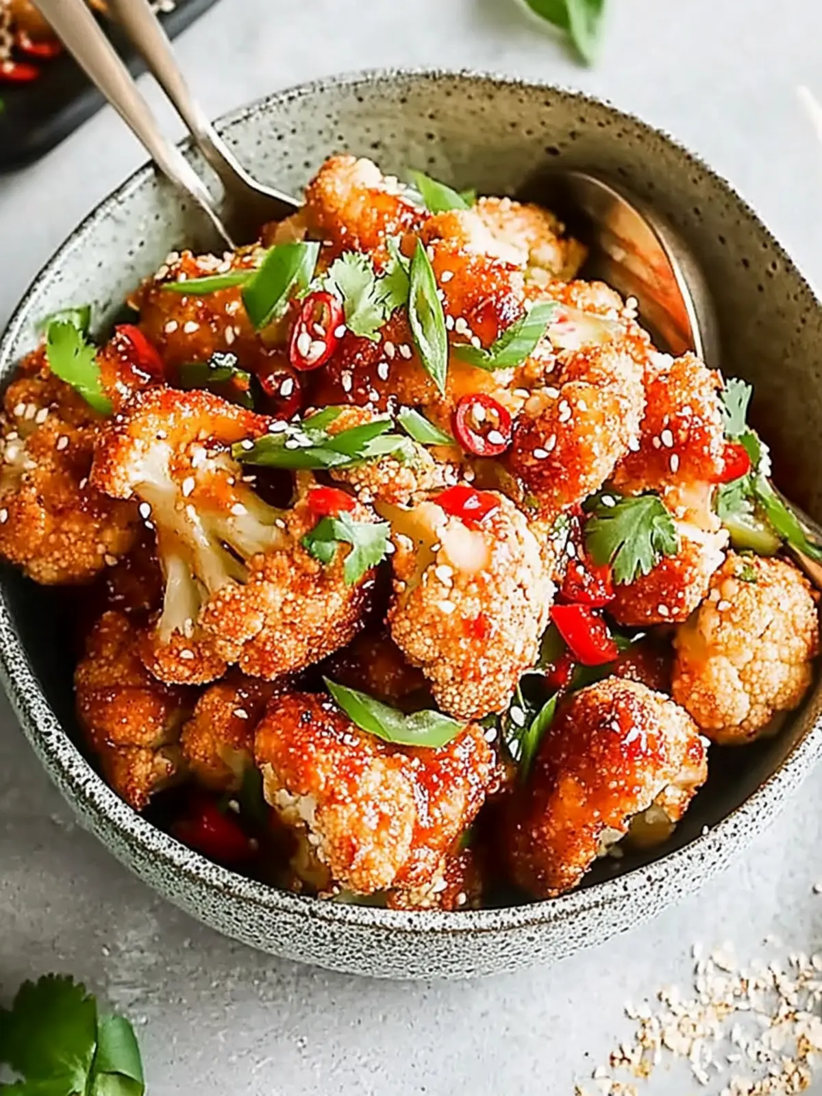 Crispy Bang Bang Cauliflower with Spicy-Sweet Sauce Delight 3 Bang bang cauliflower