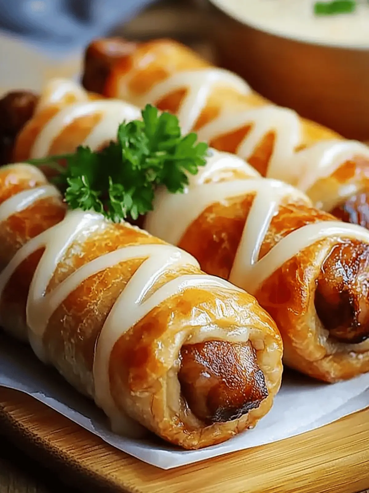 Delicious Breakfast Pigs in a Blanket with Sweet Maple Glaze 4 Breakfast Pigs in a Blanket