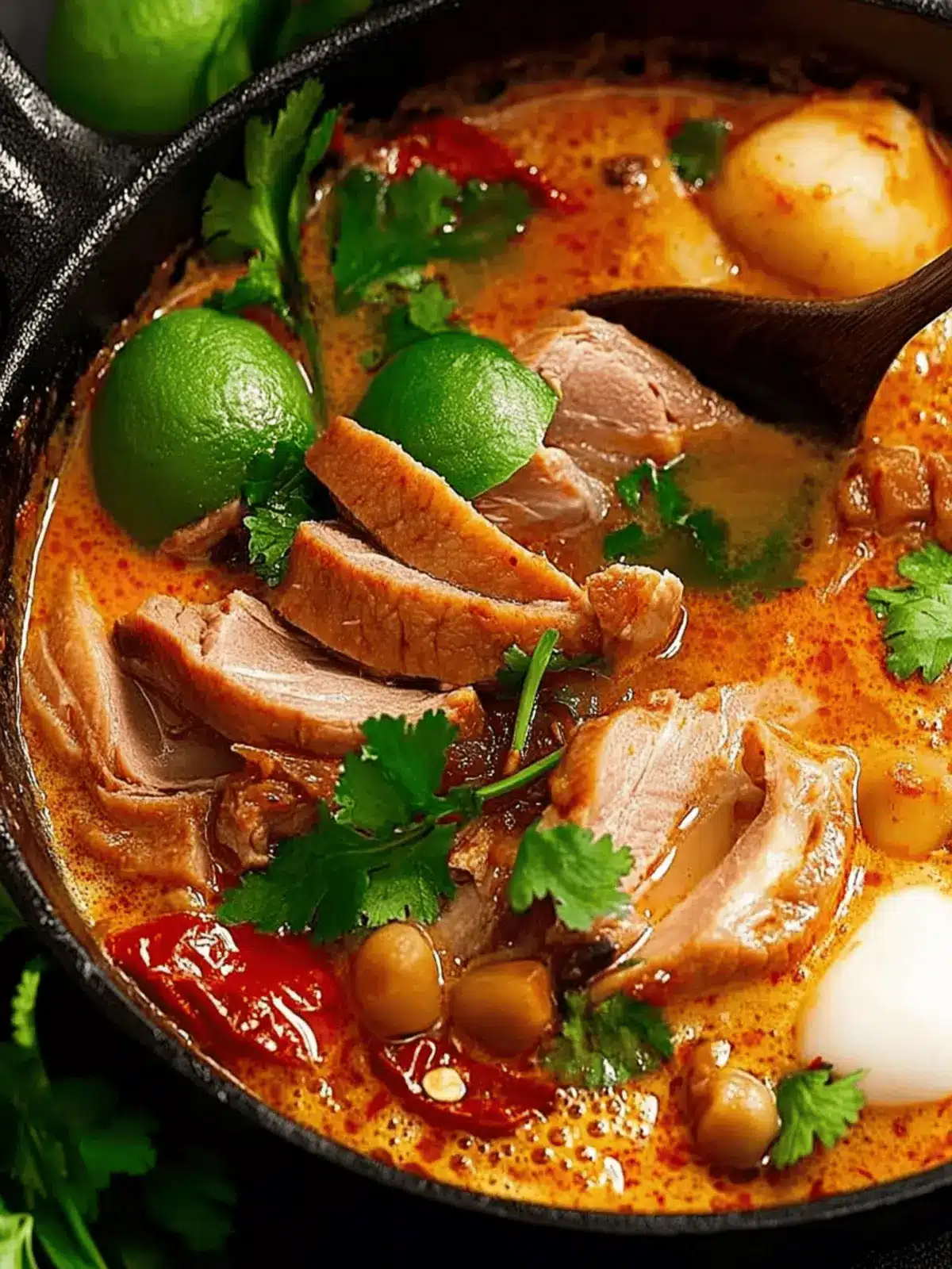 Savory Thai Red Duck Curry with Tropical Lychees Delight 2 Thai Red Duck Curry