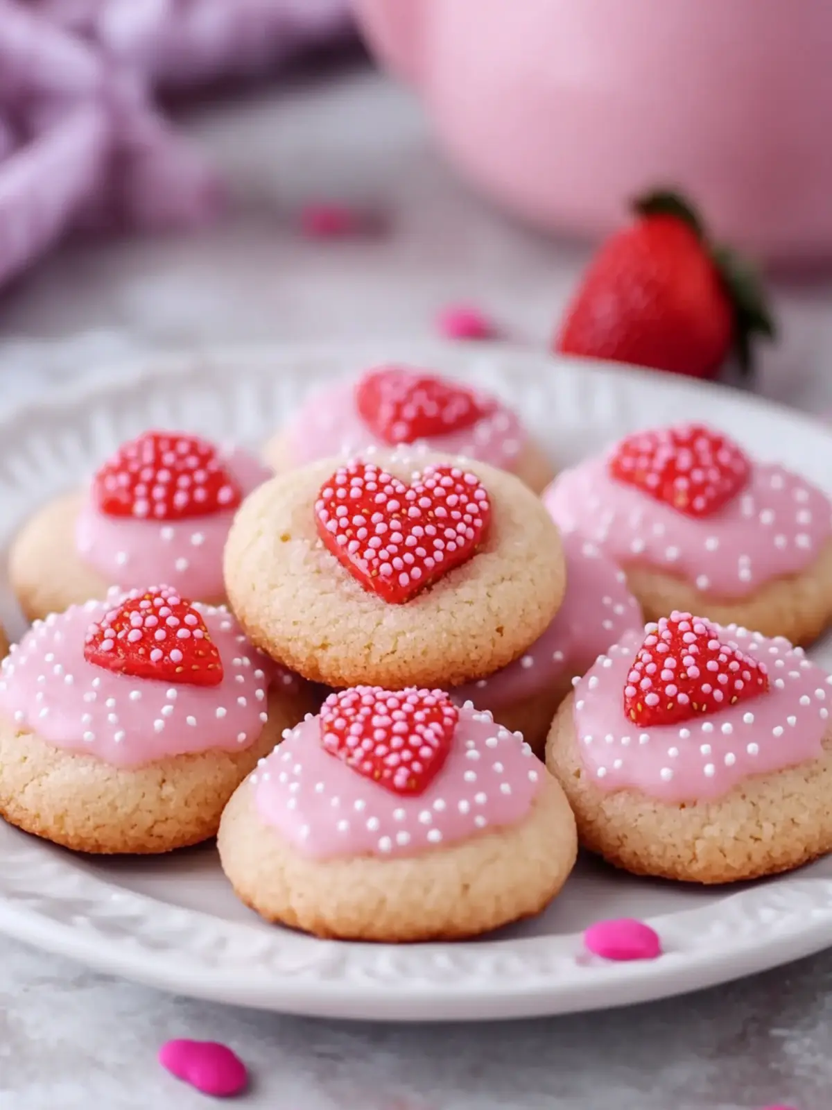 Strawberry Kiss Cookies Soft Valentine s Delight You ll Love 2 Strawberry Kiss Cookies Amazing Soft Valentine s Delight