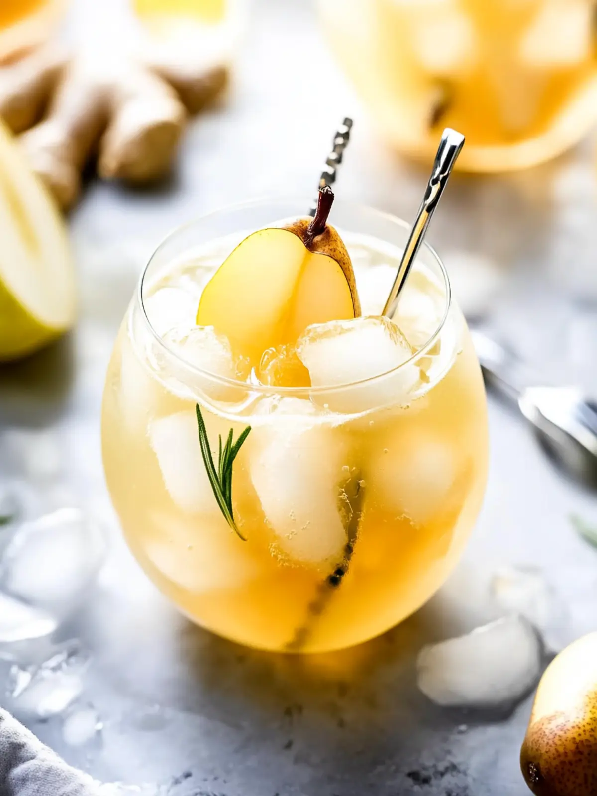 Festive Sparkling Pear & Ginger Cocktail for Fall Moments 4 Sparkling Pear & Ginger Cocktail