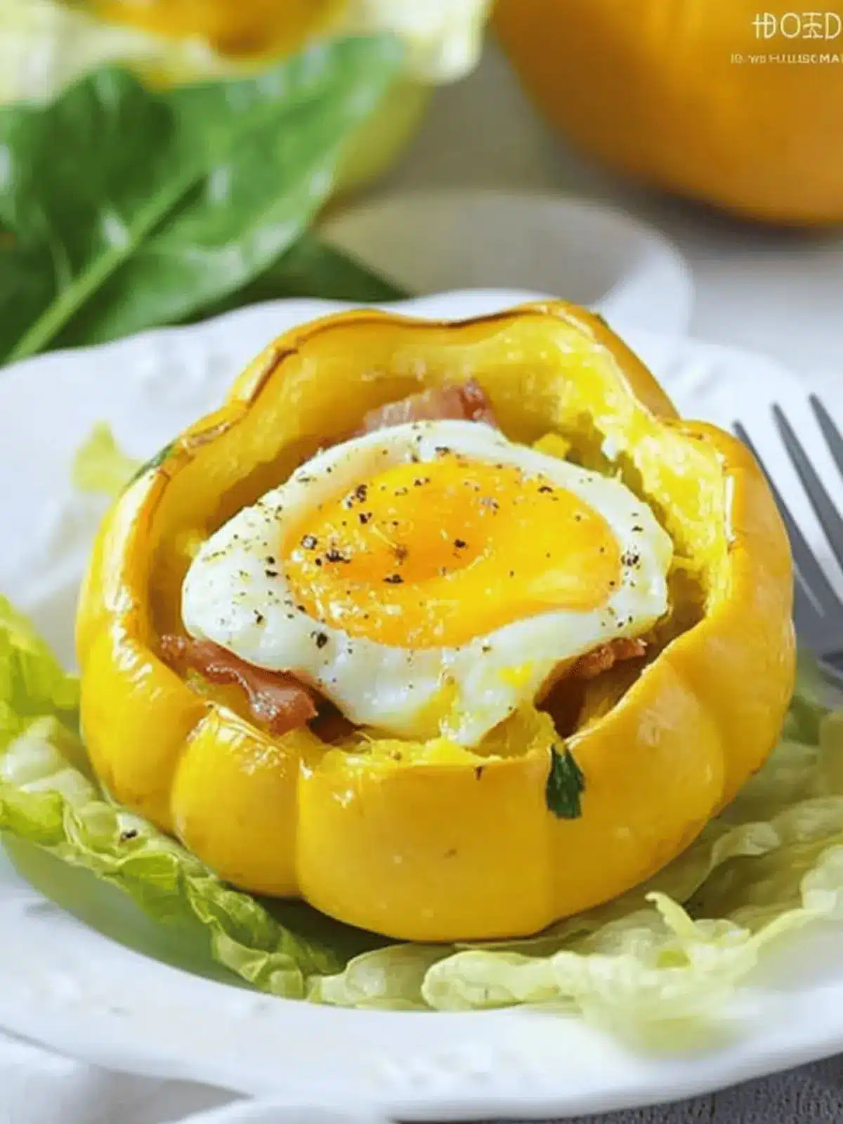 Bacon & Egg Stuffed Pattypan Squash: A Keto Delight 4 Bacon & Egg Stuffed Pattypan Squash: A Keto Delight