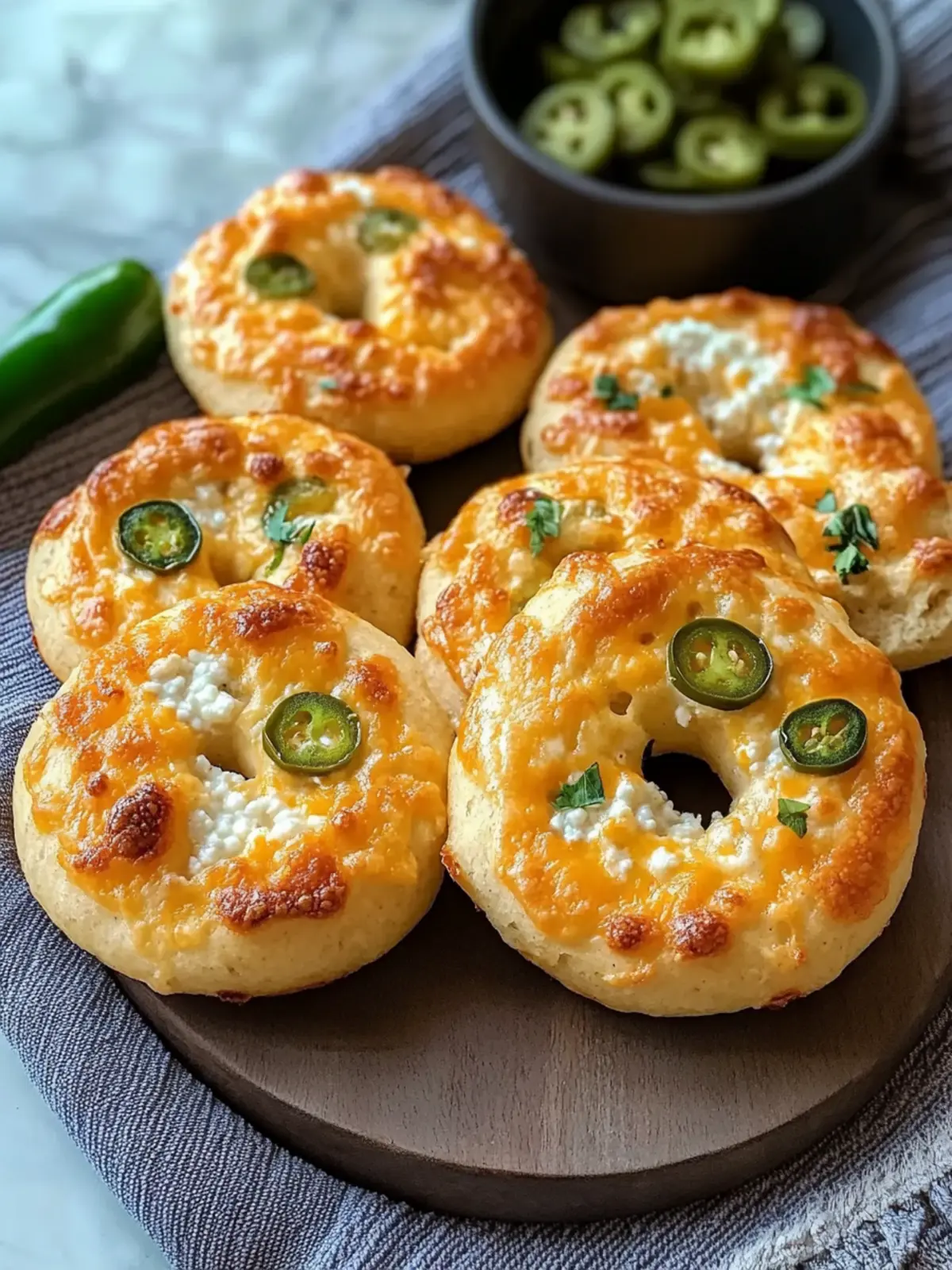 Baked Jalapeno Cheddar Protein Bagels With Cottage Cheese Bliss 4 Baked Jalapeno Cheddar Protein Bagels With Cottage Cheese