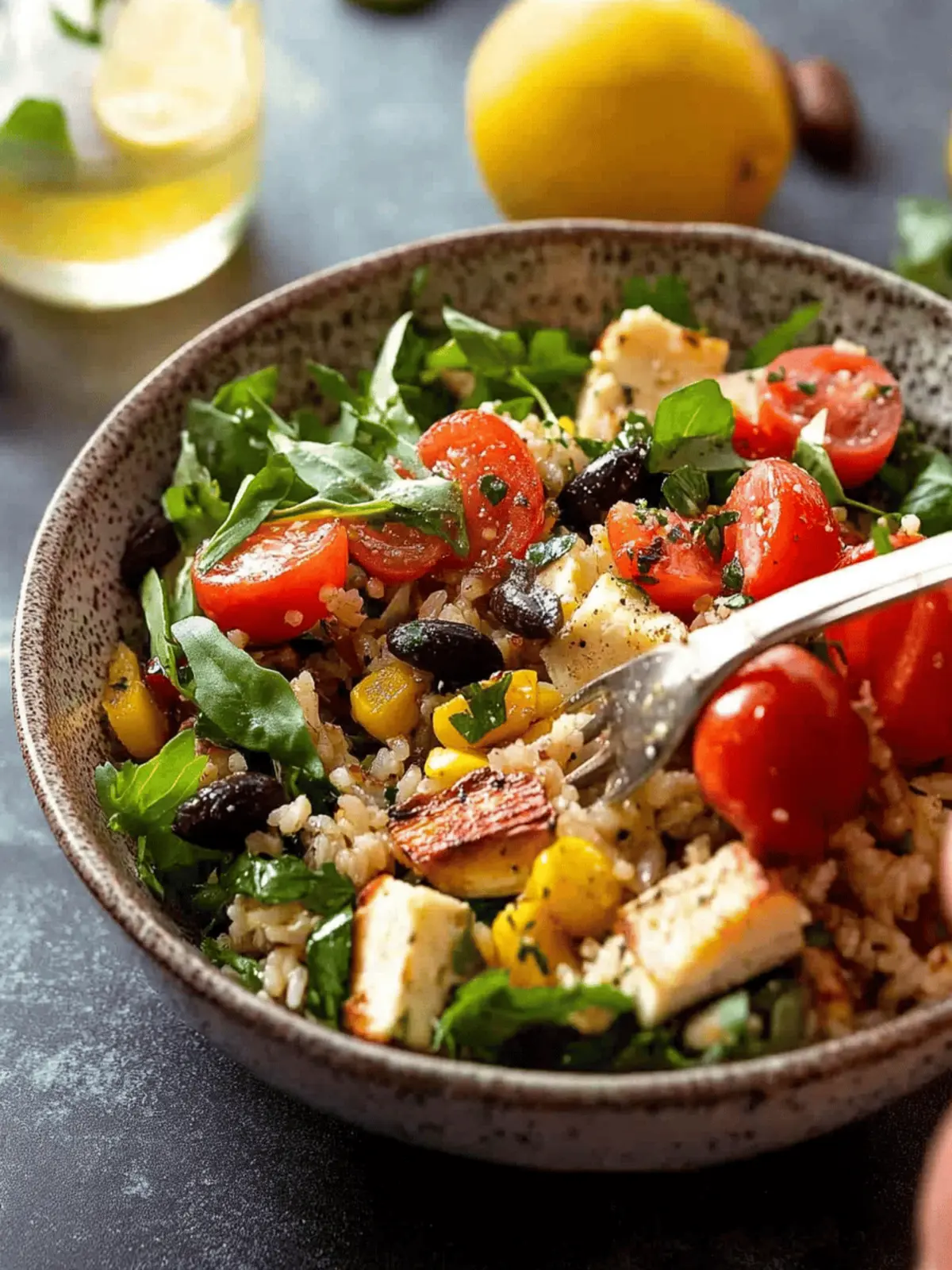 Mediterranean Brown Rice Salad: Fresh, Flavorful & Customizable 4 Mediterranean Brown Rice Salad