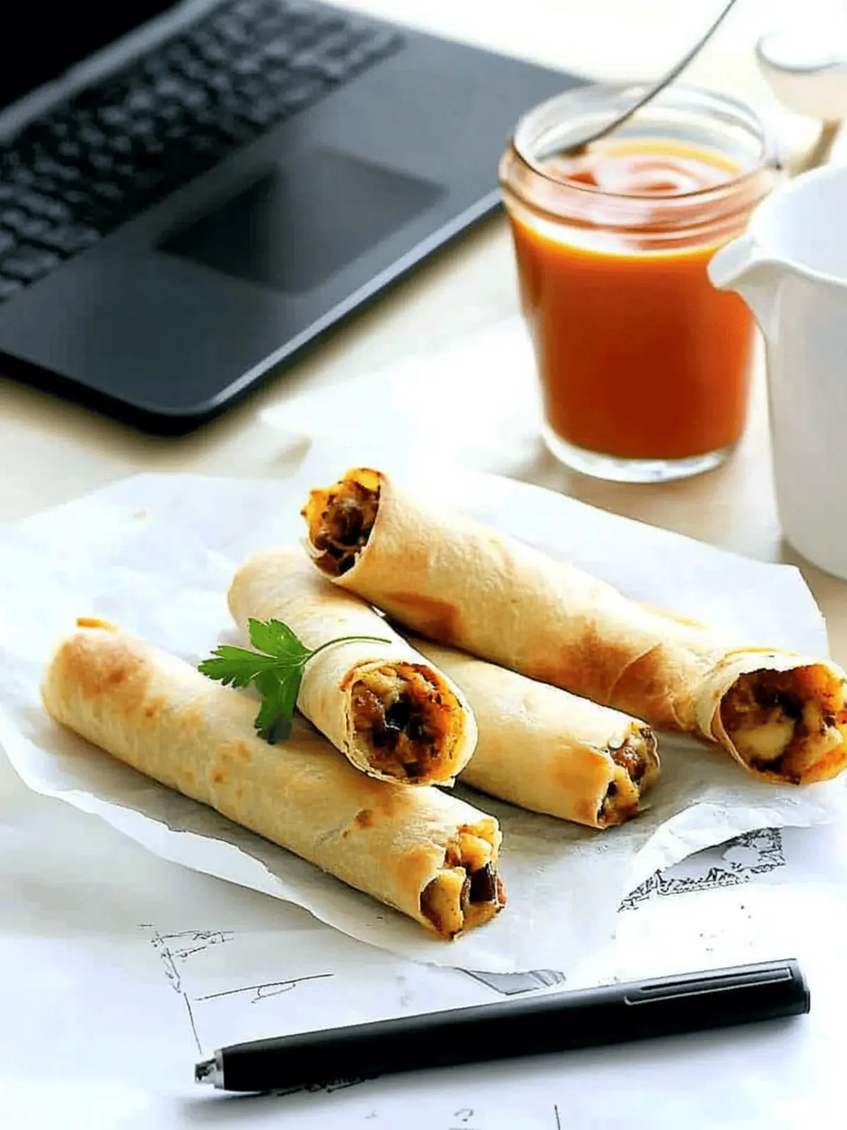 Spicy Italian Breakfast Roll Ups - Your Perfect Morning Taquitos 2 Spicy Italian Breakfast Roll Ups (Breakfast On The Go / Mini Taquitos)