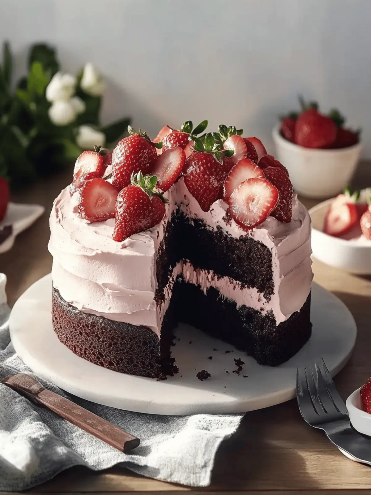 Decadent Strawberry Chocolate Cake: Easy Recipe for Joy 2 Strawberry Chocolate Cake: A Decadent & Easy Dessert