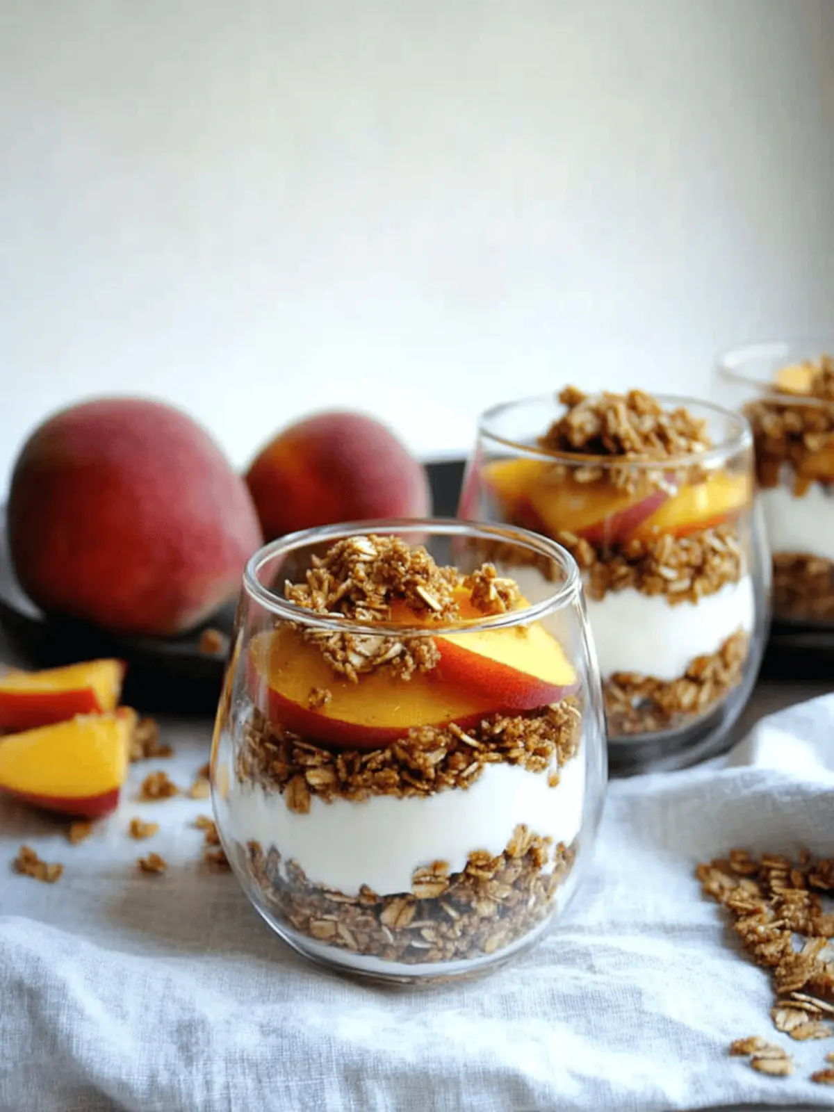 Peach Yogurt & Brown Sugar Granola Parfaits for Energizing Mornings 3 peach yogurt & brown sugar granola parfaits