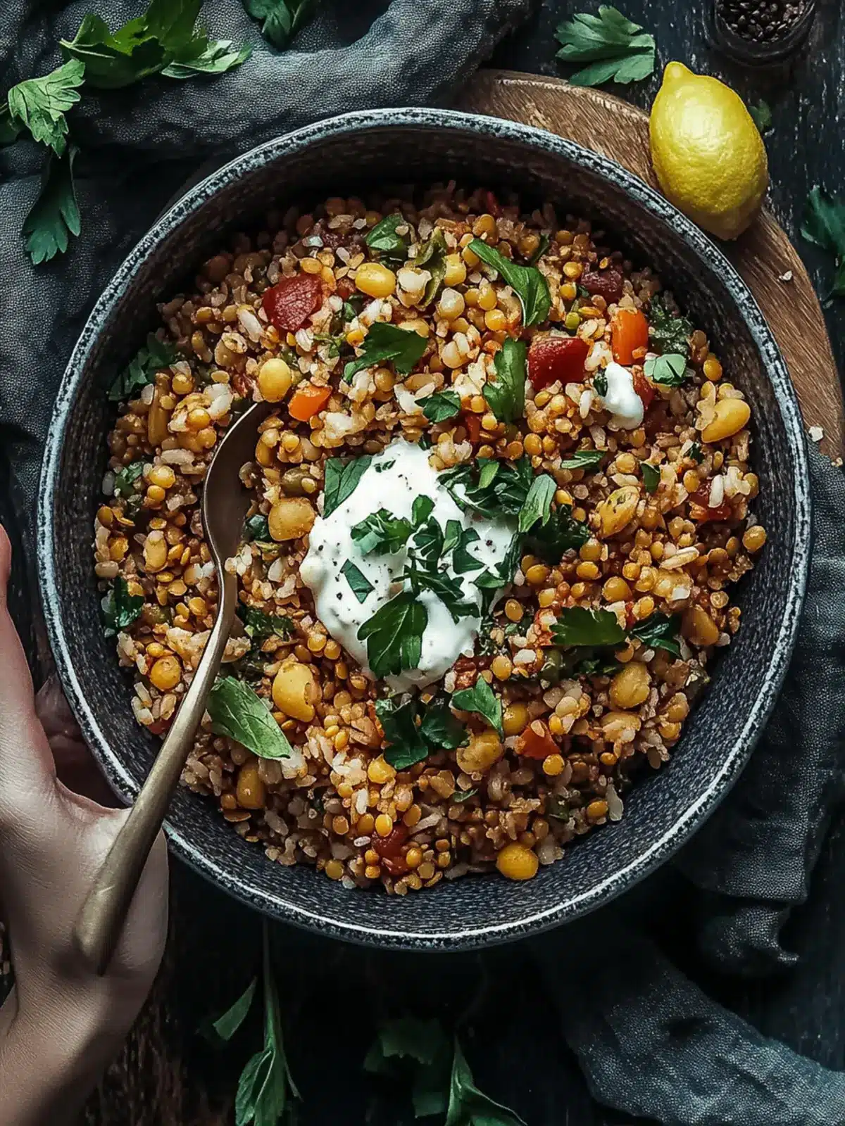 Mujadara Magic: Cozy Lentil Rice Recipe for Heartwarming Nights 4 Mujadara Magic: Wholesome Lentil Rice for Cozy Nights