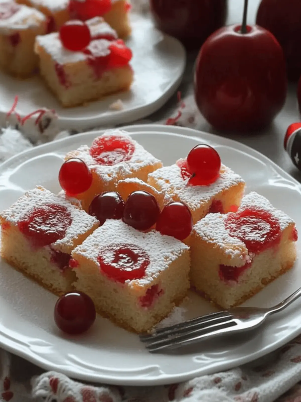 Delicious Cherry Cake Squares for Festive Celebrations 2 Cherry Cake Squares