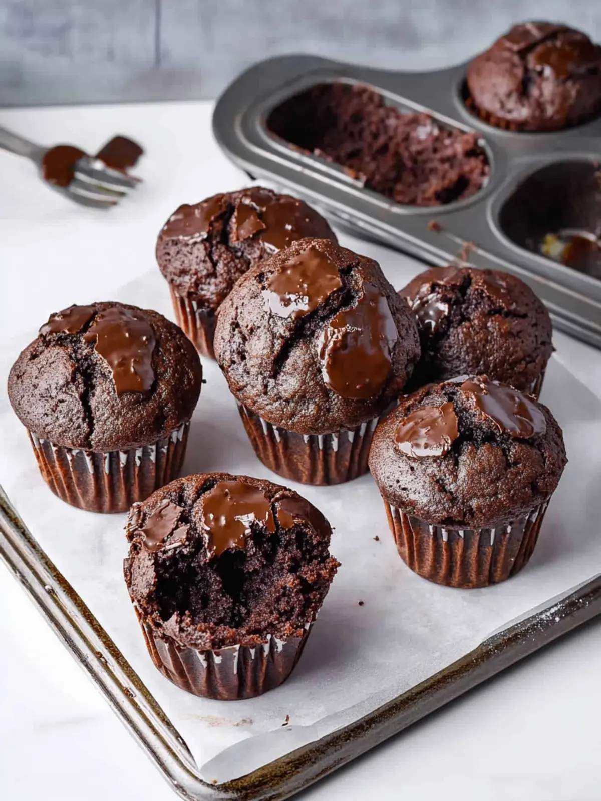 Decadent Sour Cream Double Chocolate Muffins You ll Love! 2 Sour Cream Double Chocolate Muffins