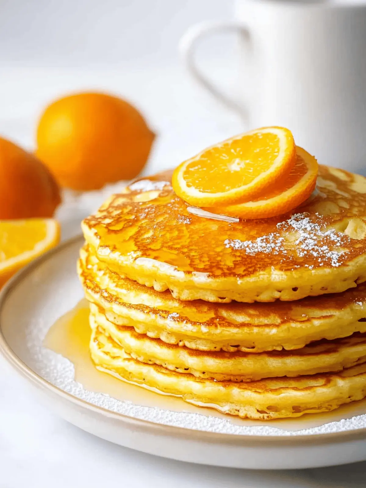 Fluffy Orange Pancakes with Creamy Citrus Syrup Delight 2 Orange Pancakes