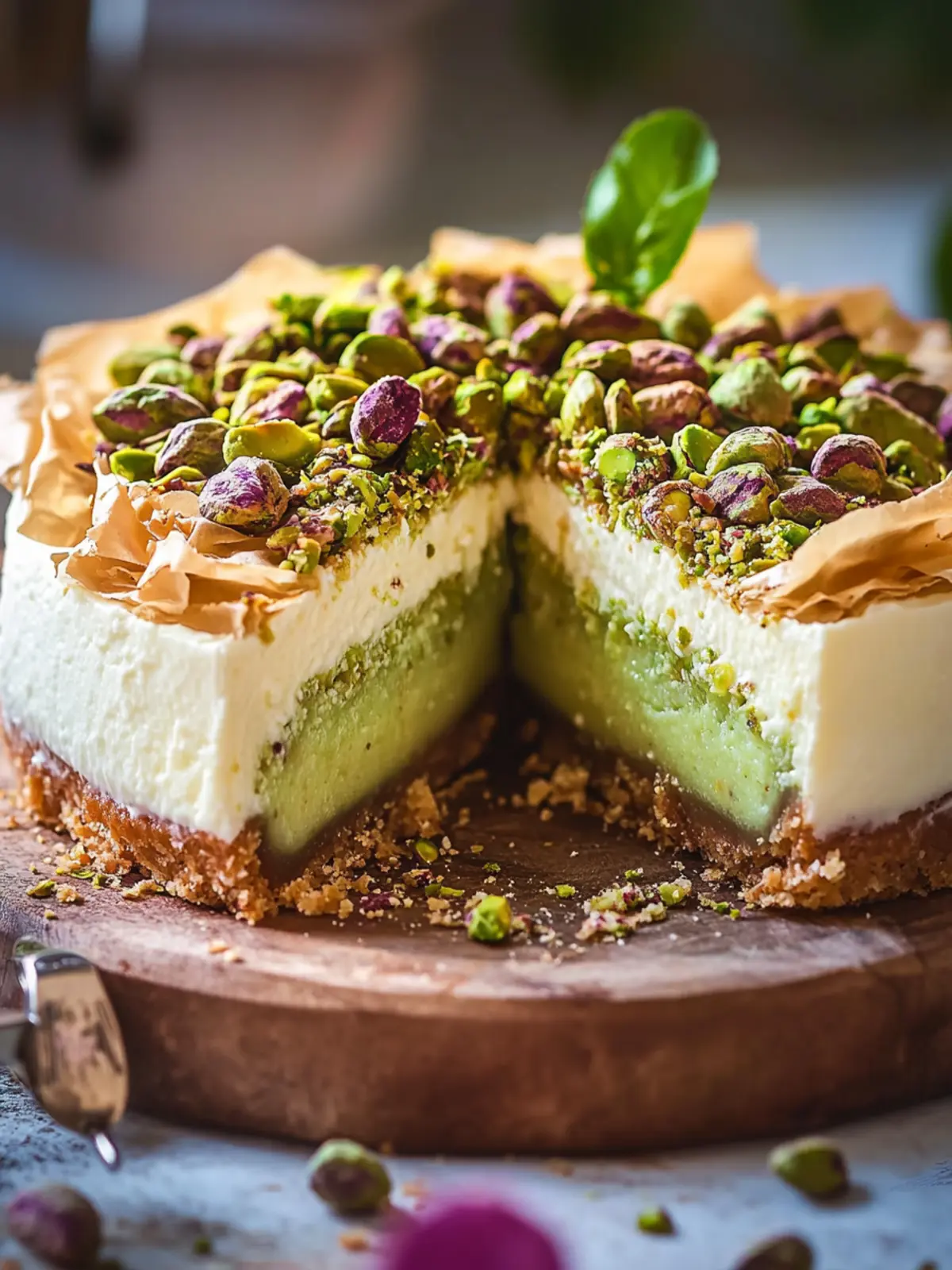 Baklava Pistachio Cheesecake: A Creamy Dream Dessert 3 Baklava Pistachio Cheesecake
