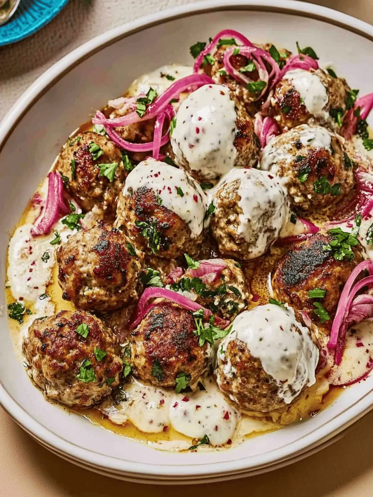 Turkish Meatballs in Yogurt Sauce: A Flavorful Homestyle Delight 2 Turkish Meatballs in Yogurt Sauce