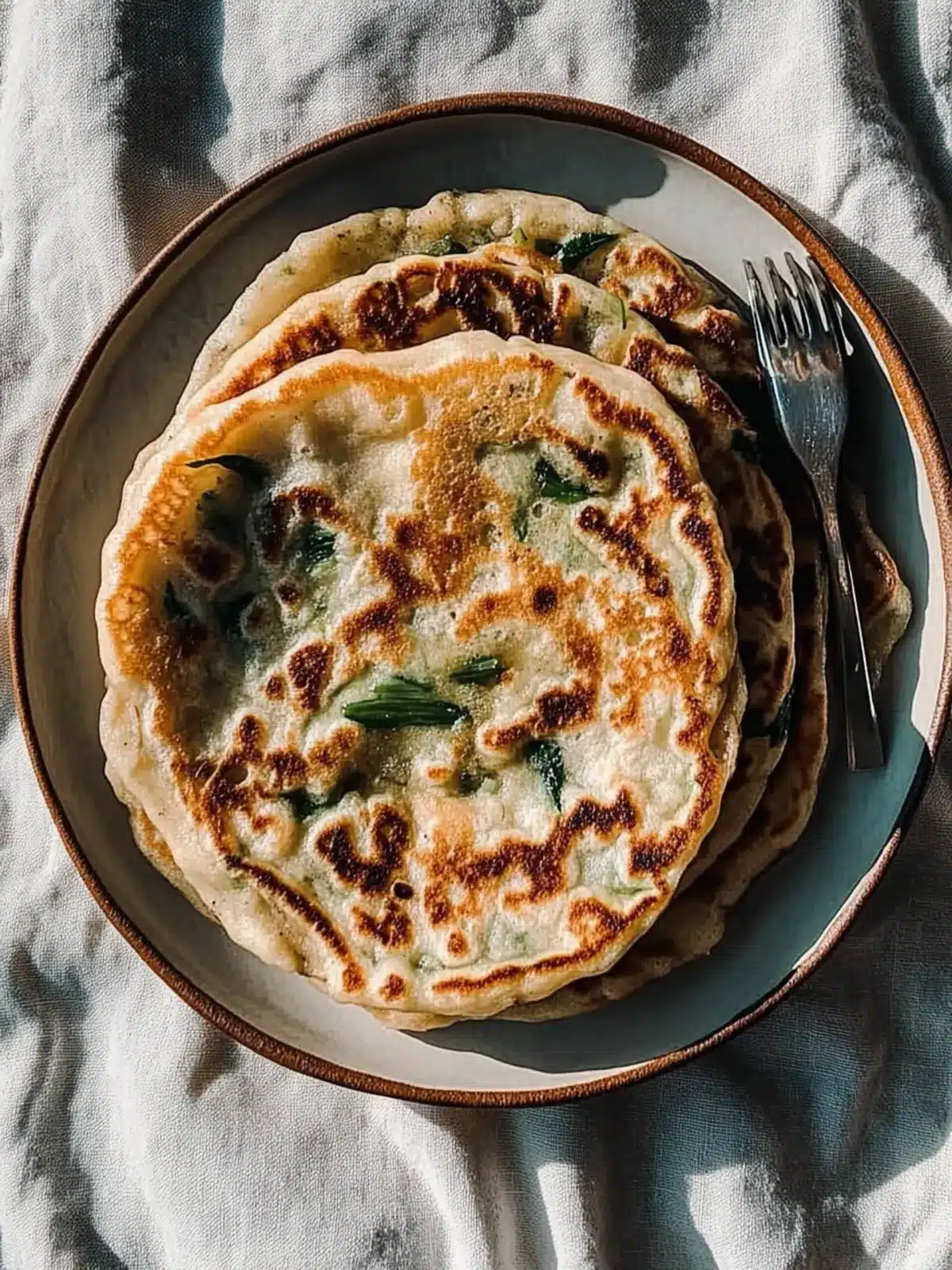 Savory Scallion Pancakes: Crispy, Homemade Delight at Home 2 Scallion Pancakes