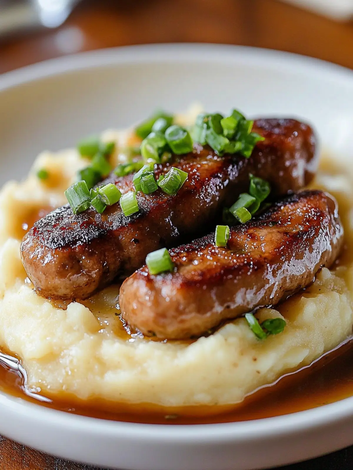 Hearty Irish Bangers and Mash with Irresistible Onion Gravy 4 Irish Bangers and Mash
