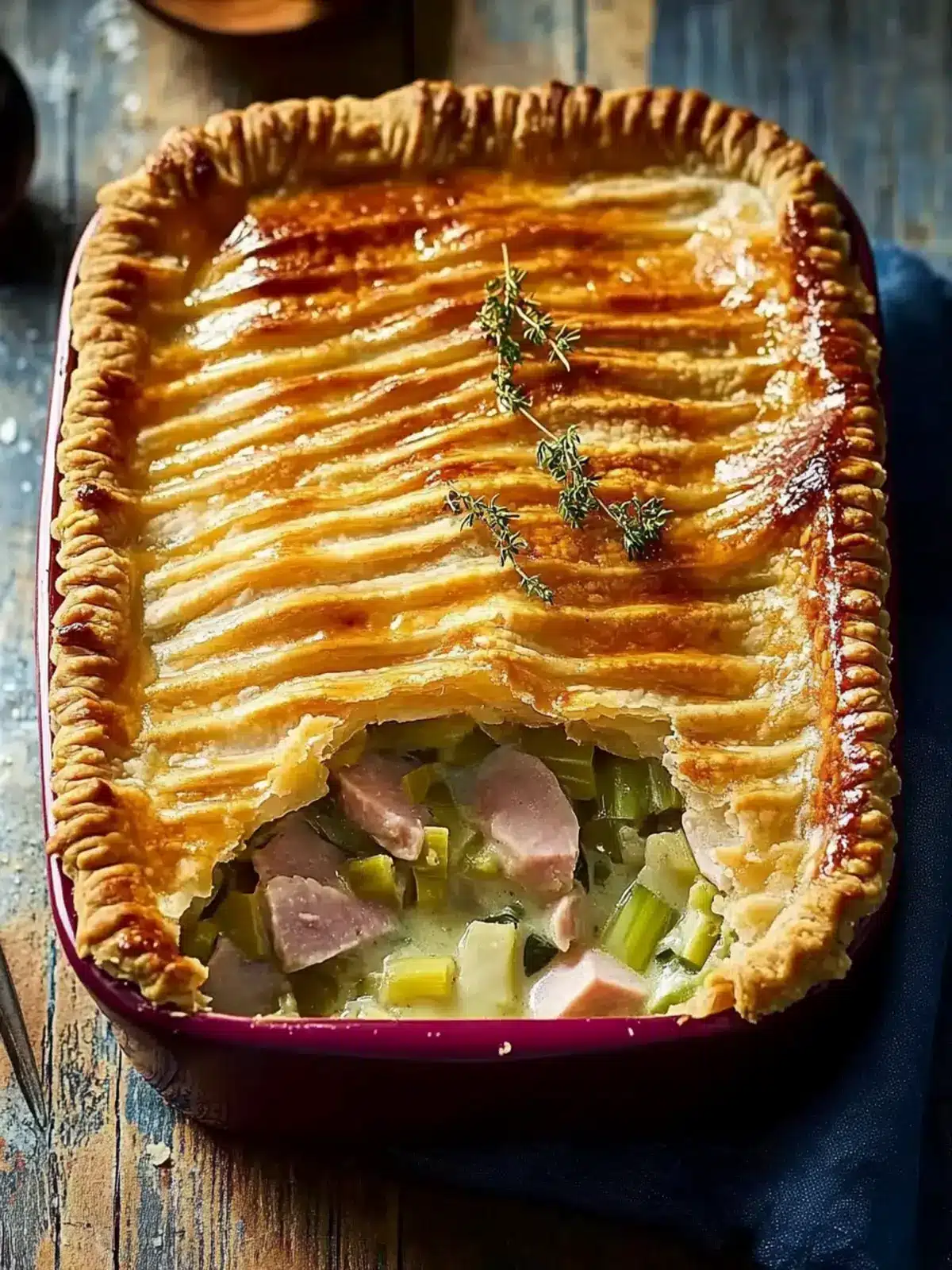 Hearty Chicken, Leek & Ham Pie for Cozy Family Dinners 4 Chicken, leek & ham pie