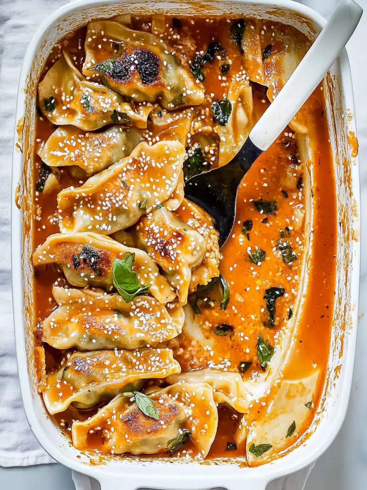 Viral Baked Dumplings One-Pan Meal for Ultimate Comfort Food 4 Viral Baked Dumplings (One-Pan Meal!)