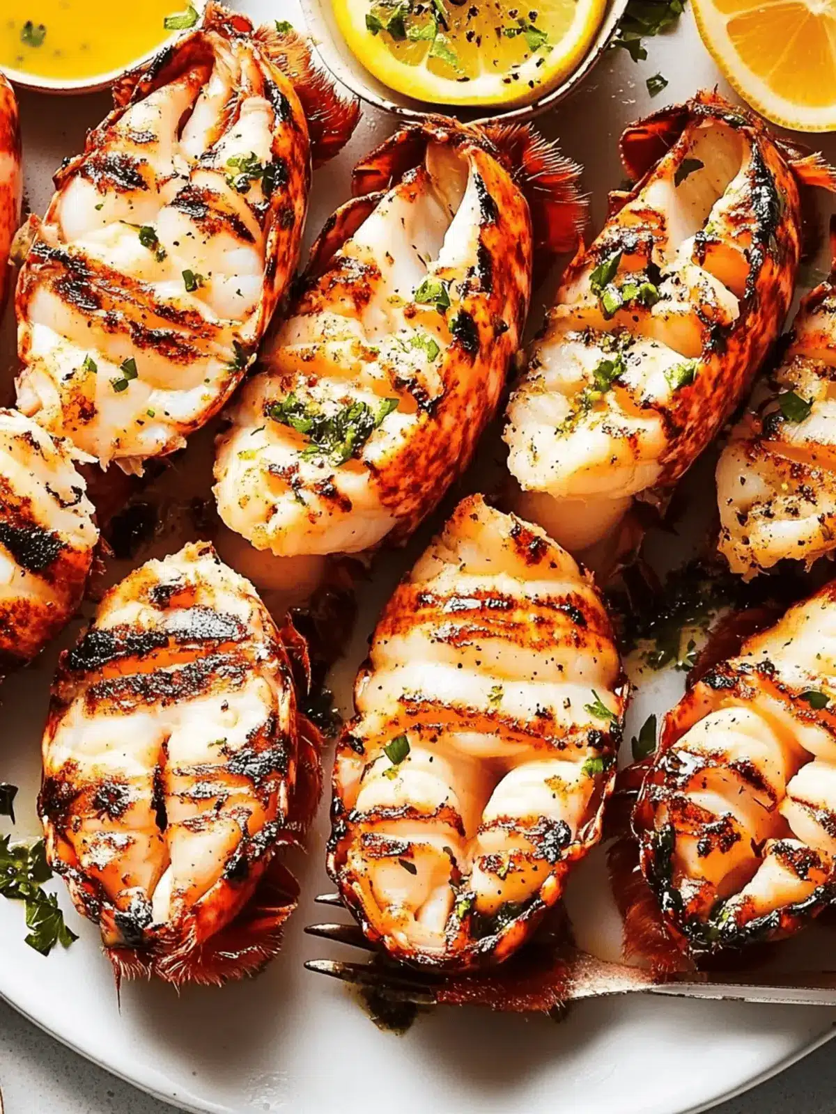Succulent Grilled Lobster Tail with Zesty Garlic Butter 4 Grilled Lobster Tail