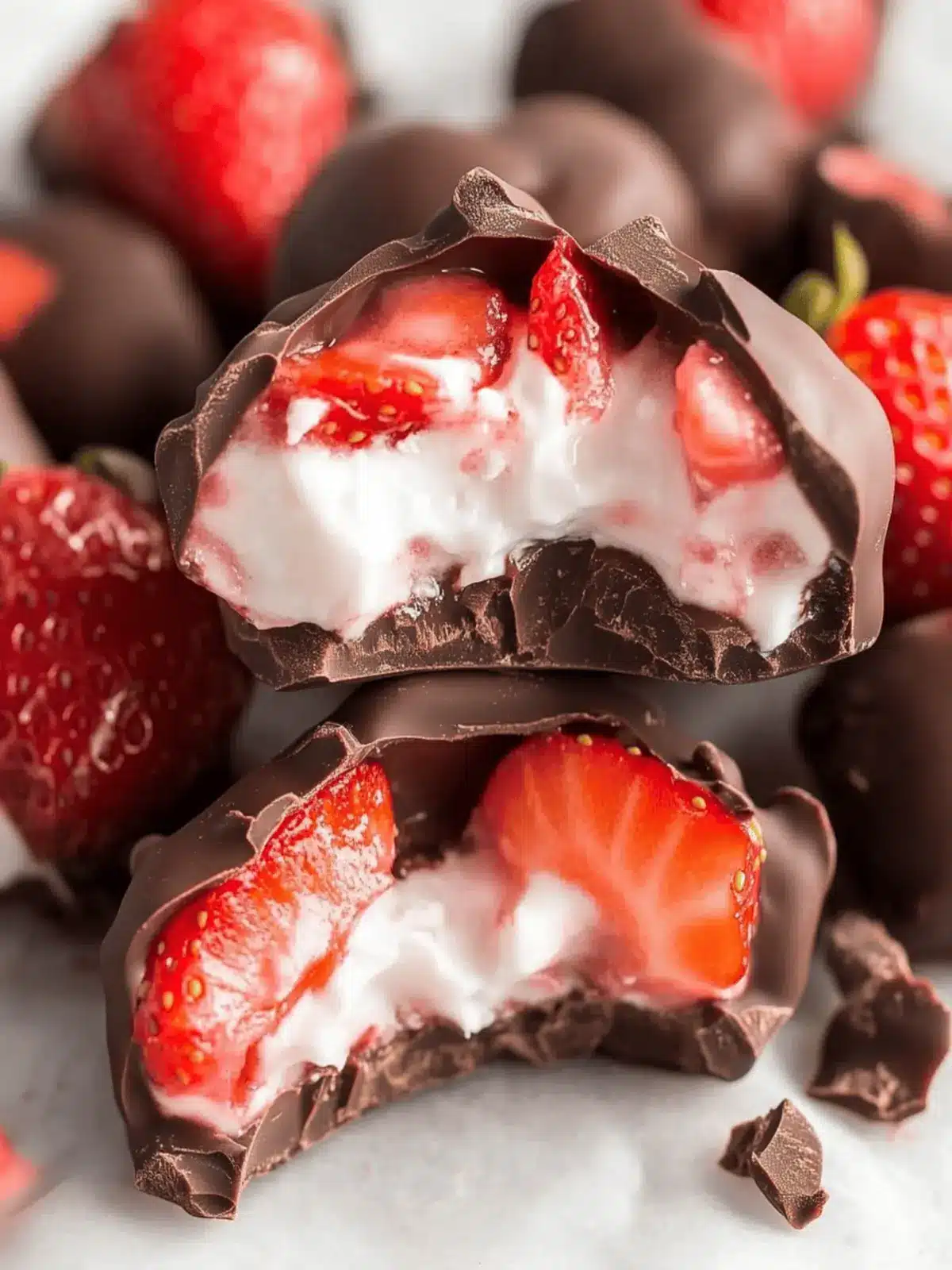 Indulge Guilt-Free with Chocolate Strawberry Yogurt Clusters 3 Chocolate Strawberry Yogurt Clusters