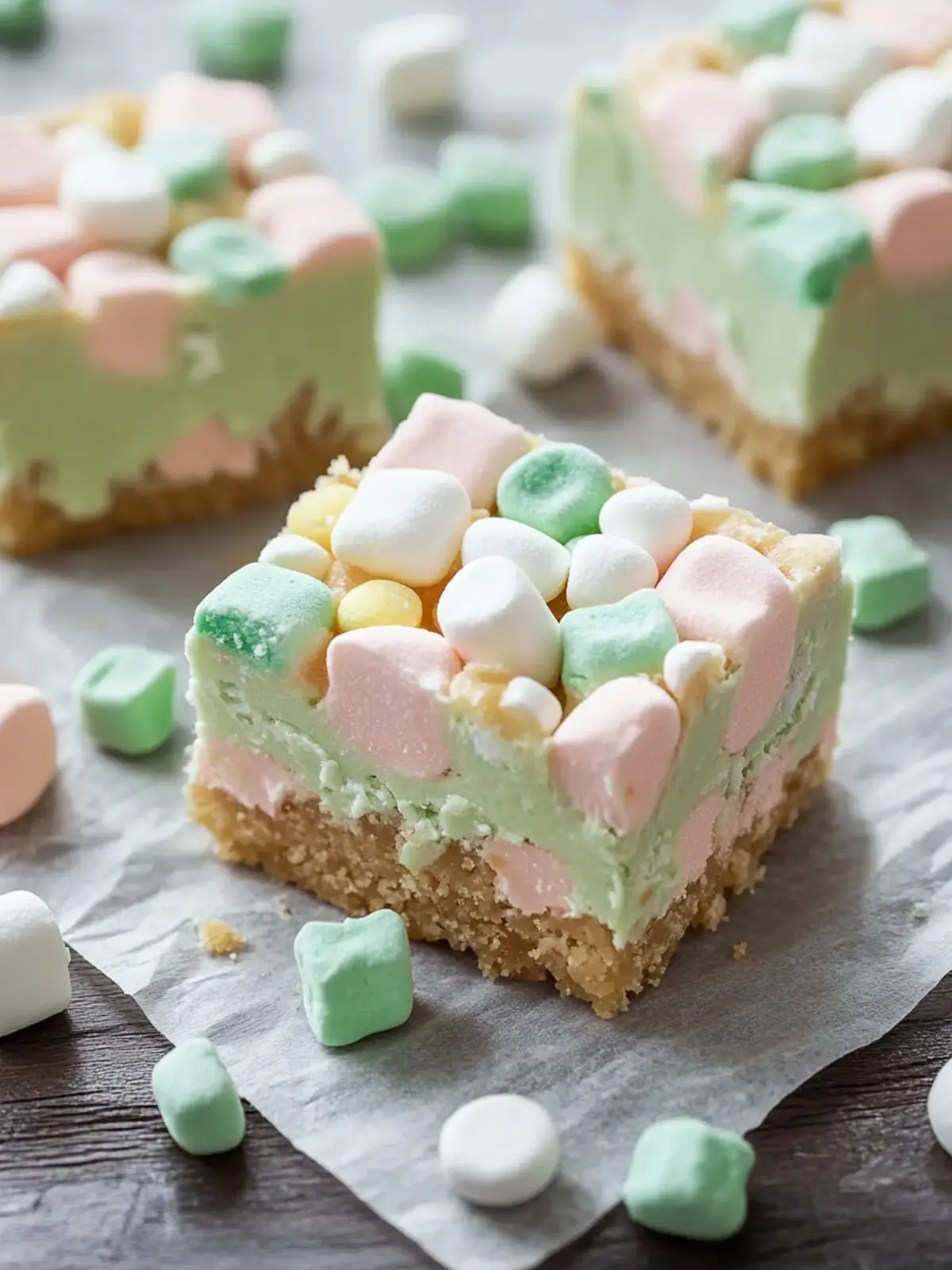 Delightful St Patrick s Mint Marshmallow Confetti Bars Recipe 2 St Patrick s Mint Marshmallow Confetti Bars Recipe