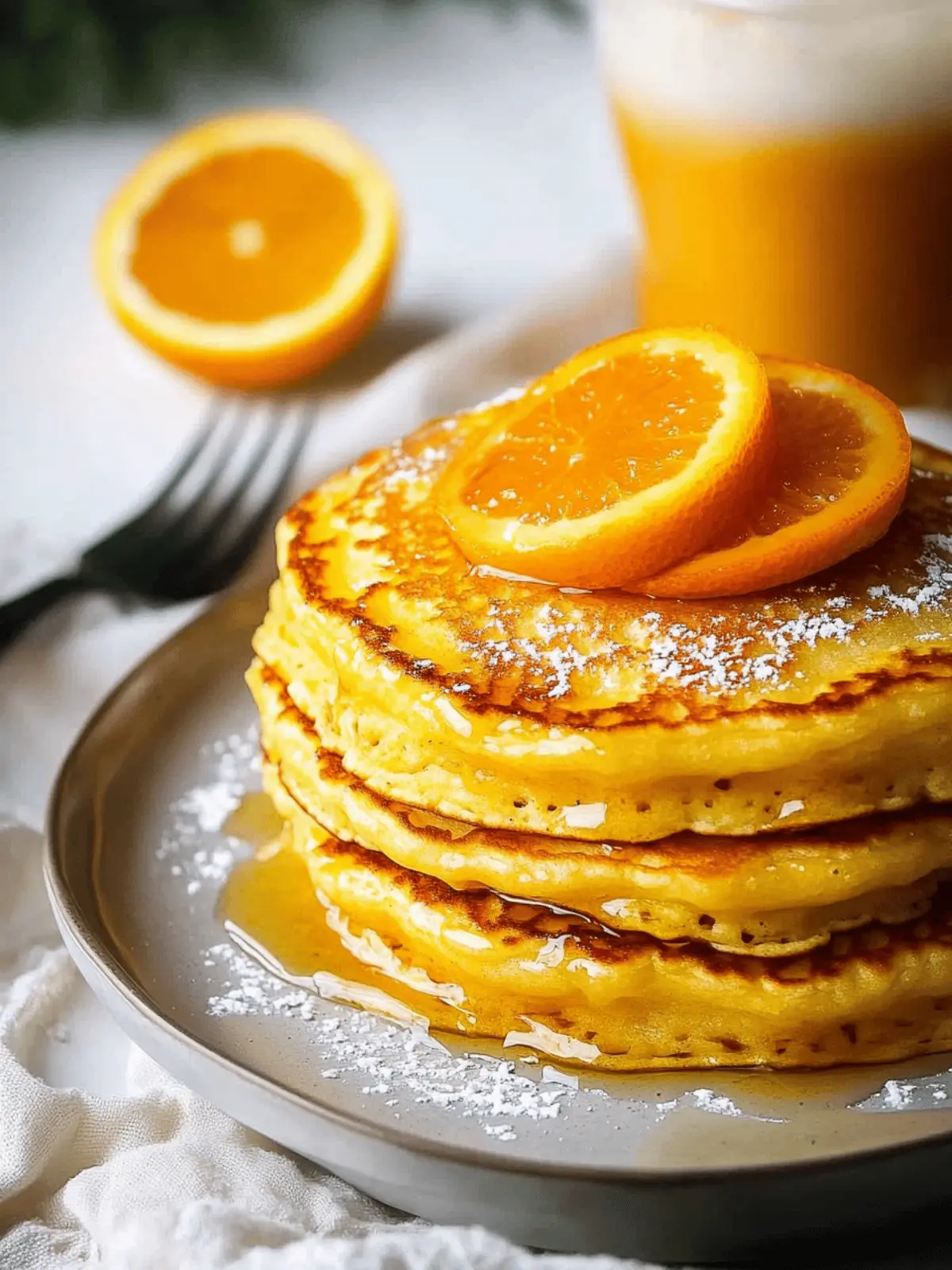 Zesty Orange Pancakes with Creamy Ricotta Bliss 4 Orange Pancakes