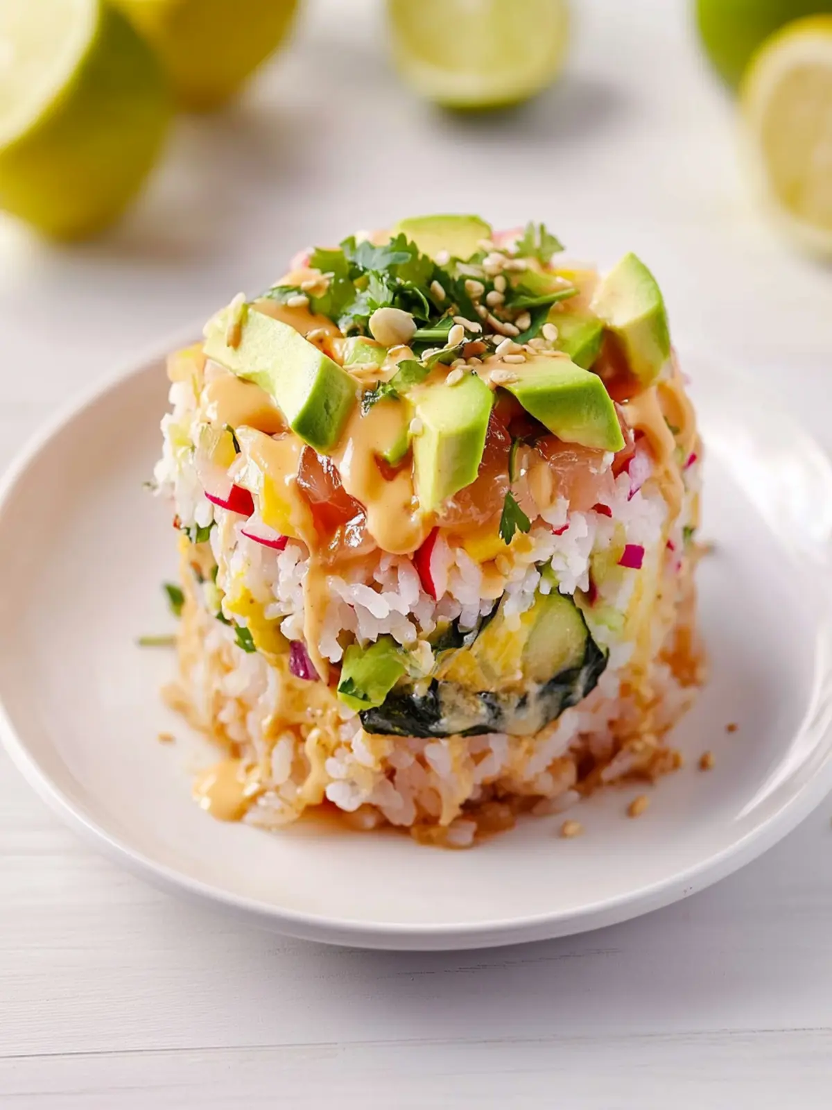 Fresh and Easy Sushi Stacks with Spicy Mayo Delight 4 Sushi Stacks
