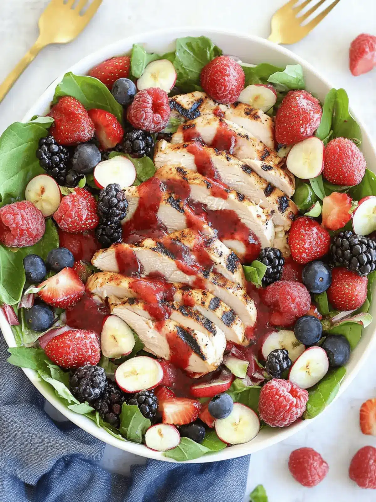Grilled Chicken & Berry Salad: A Summer Flavor Burst 4 Grilled Chicken & Berry Salad