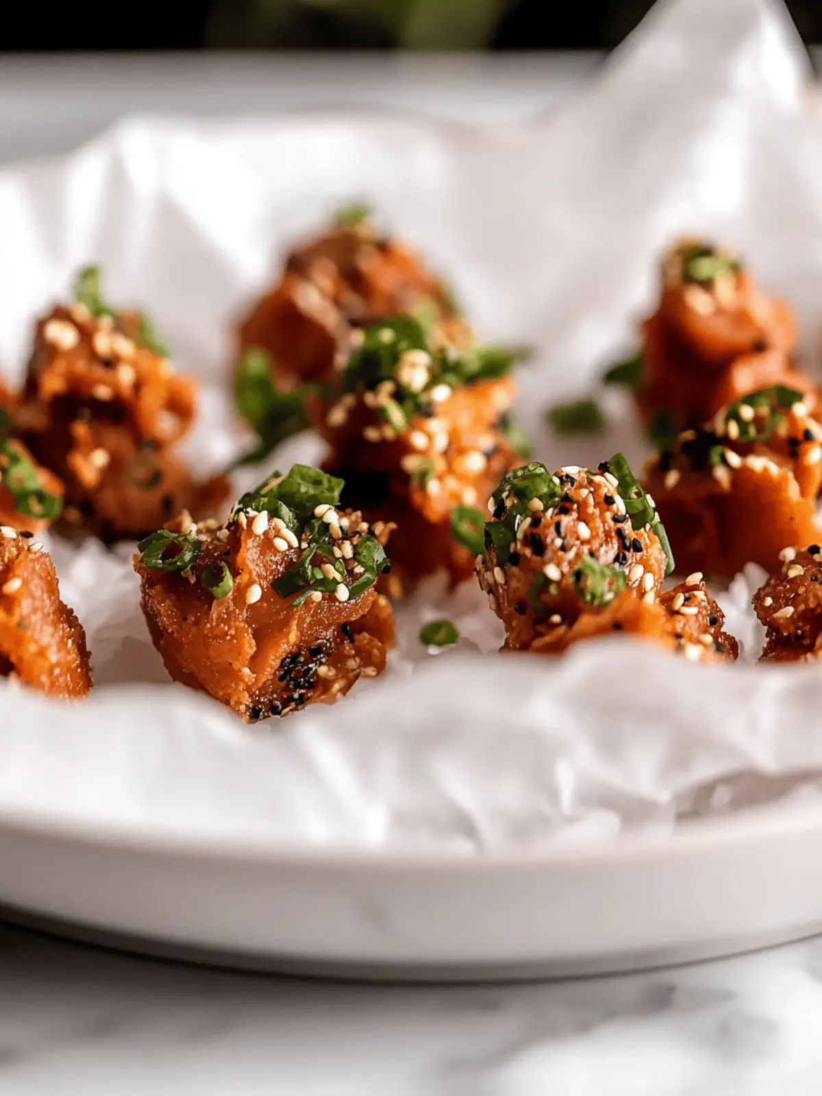 Crispy Rice Chips with Garlic Gochujang Tuna for Quick Delight 3 Crispy Rice Chips with Garlic Gochujang Tuna
