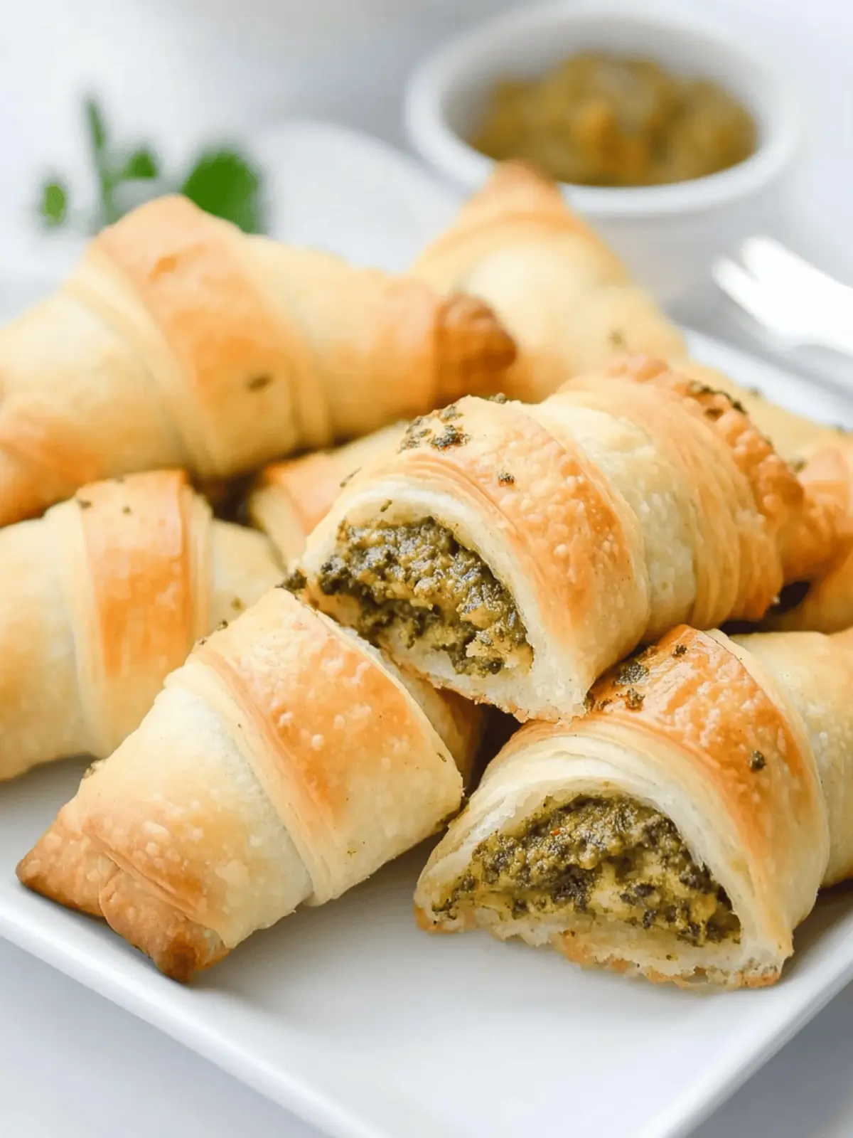 Festive Crescent Rolls with Pesto - Effortless Gourmet Delight 3 Festive Crescent Rolls with Pesto